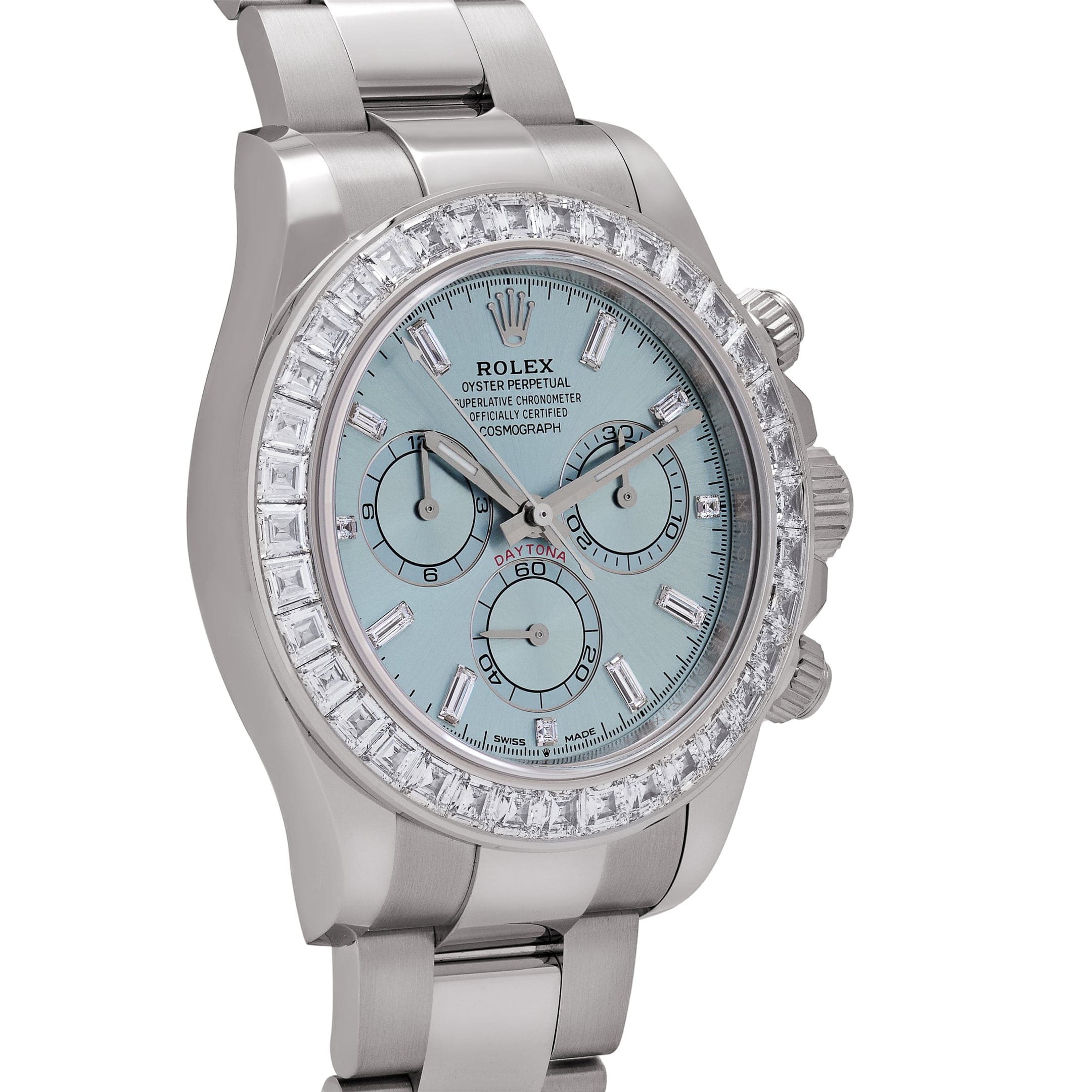 Rolex Daytona 126576TBR Platinum Ice Blue Diamond Dial Diamond Bezel (2025)