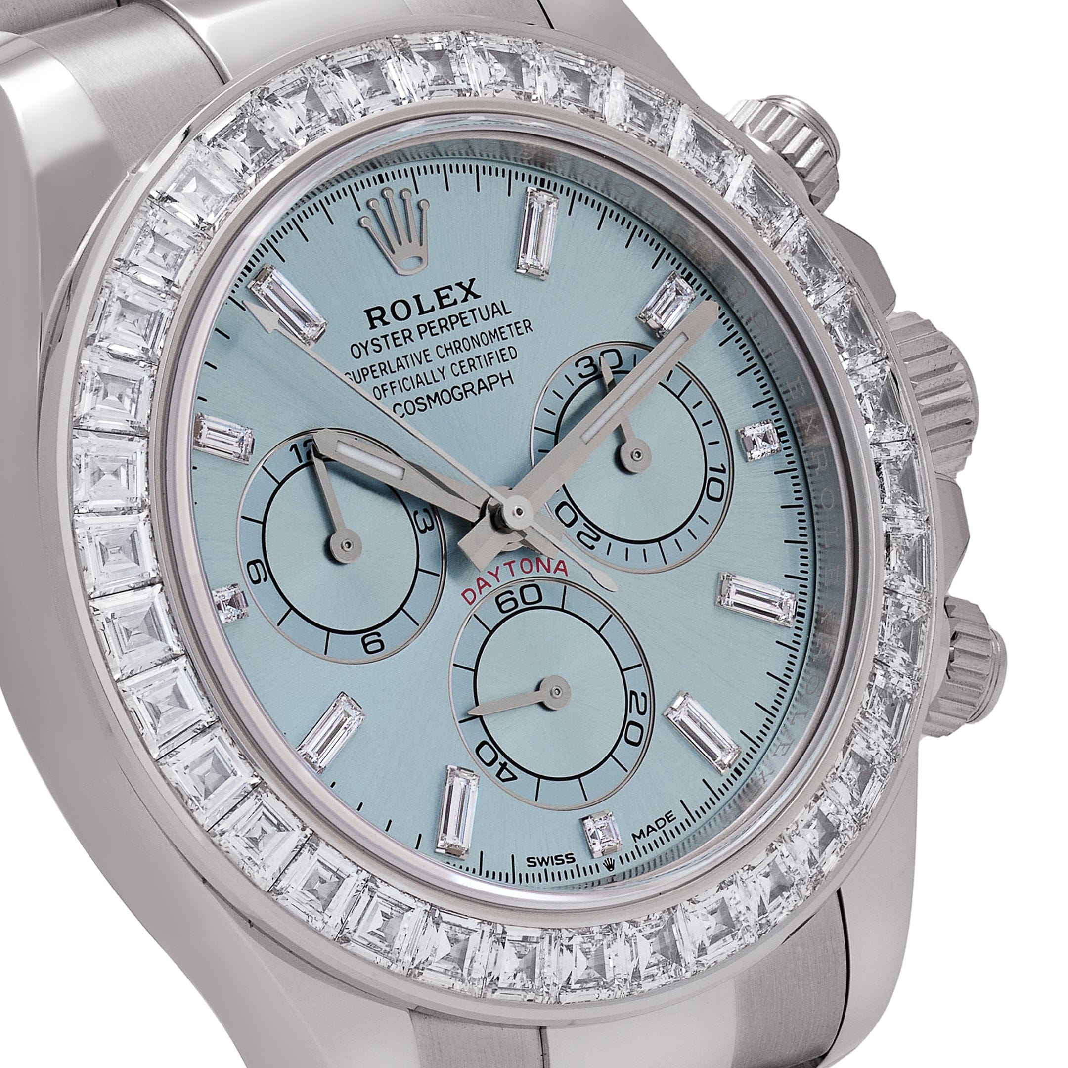 Rolex Daytona 126576TBR Platinum Ice Blue Diamond Dial Diamond Bezel (2025)