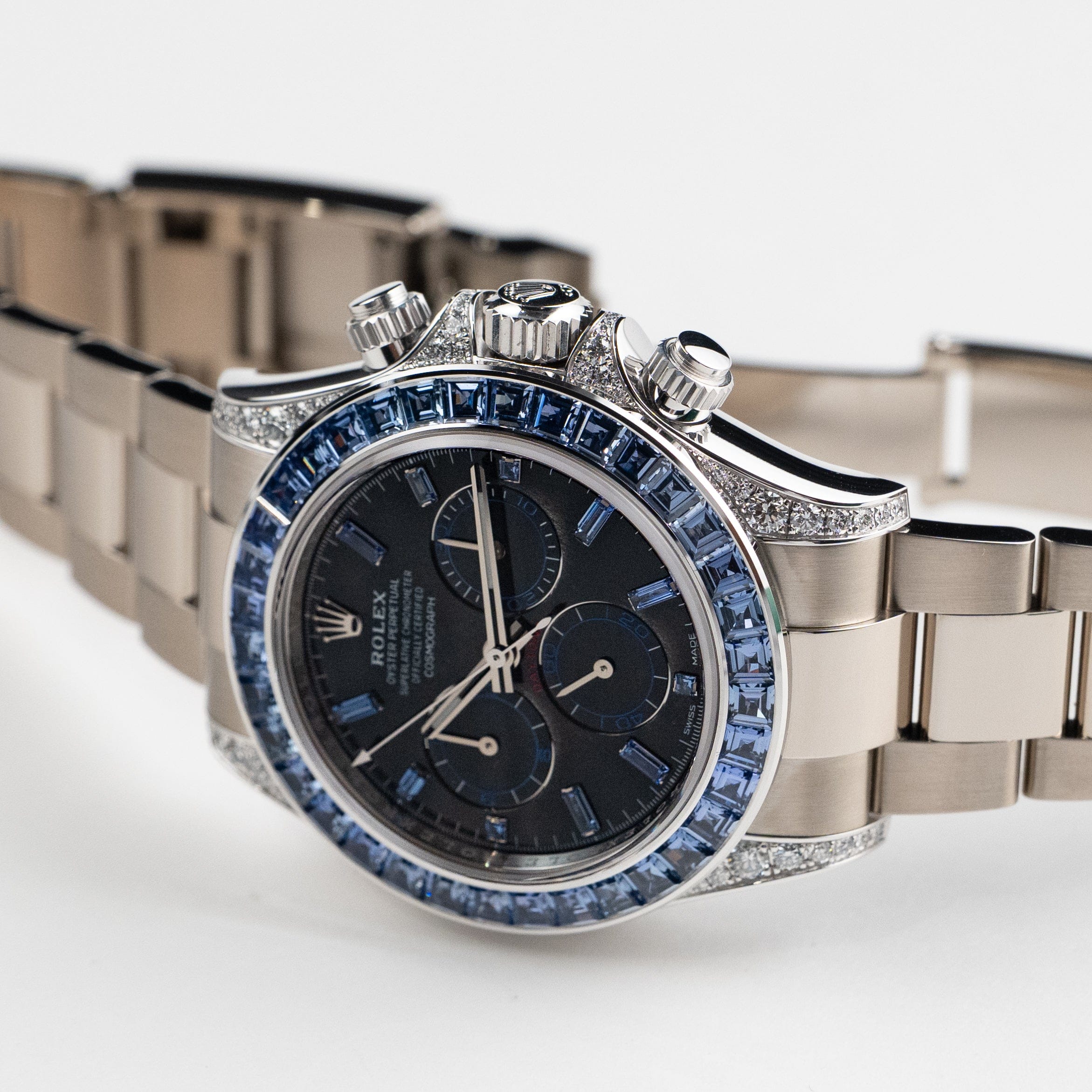 Rolex Daytona 126599TSA White Gold Silver Sheen Obsidian Dial Sapphire Bezel (2025)