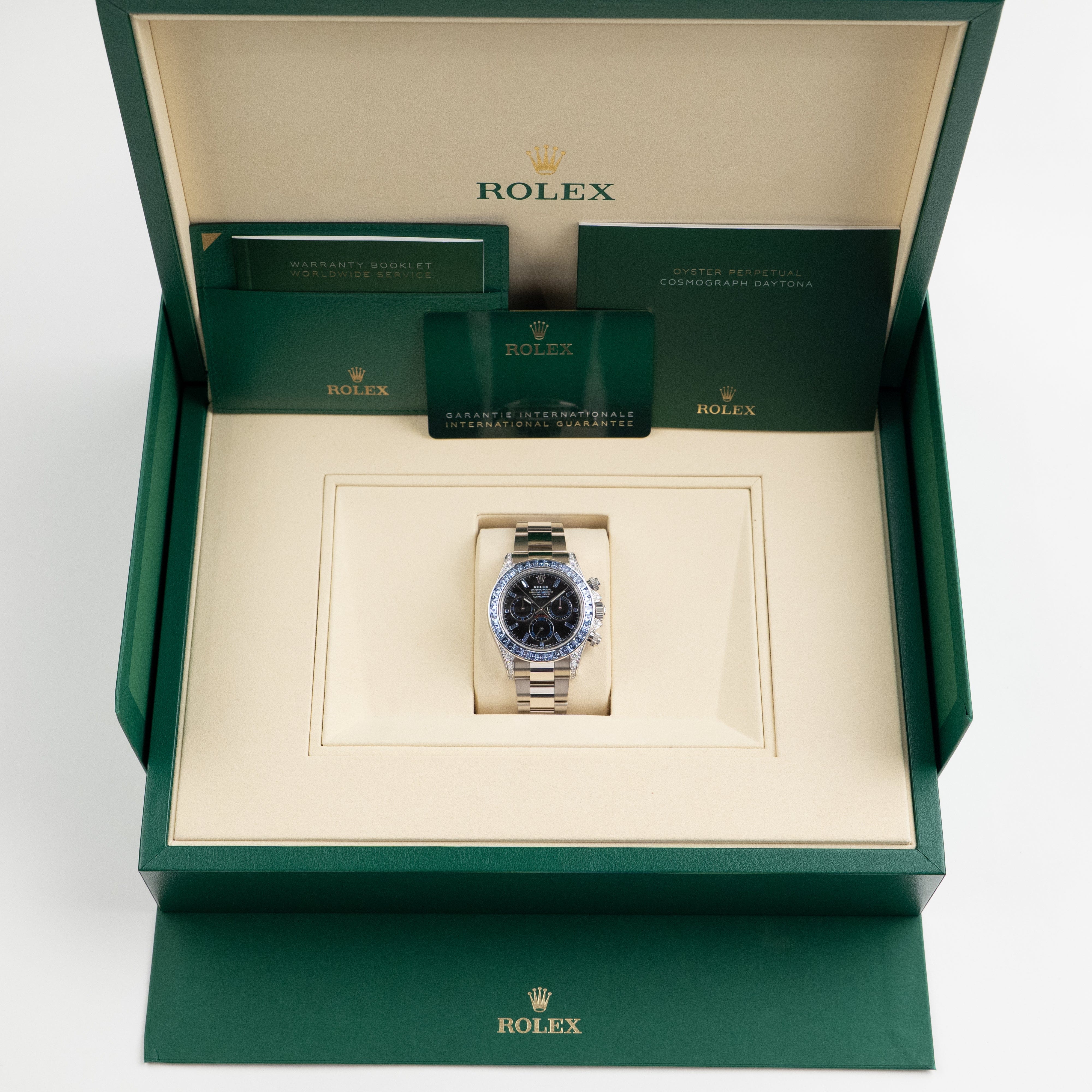 Rolex Daytona 126599TSA White Gold Silver Sheen Obsidian Dial Sapphire Bezel (2025)