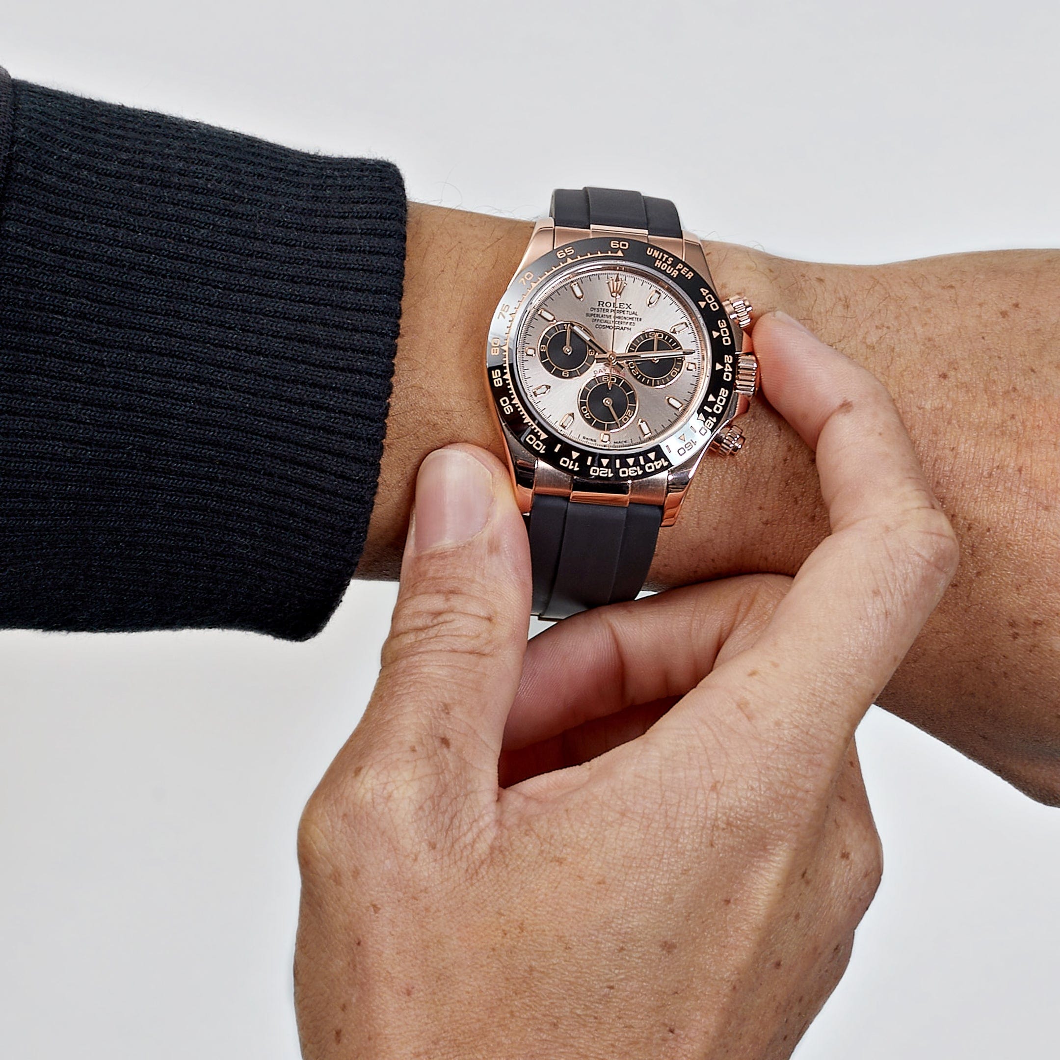 Rolex Daytona Rose Gold Sundust & Black Dial 116515LN