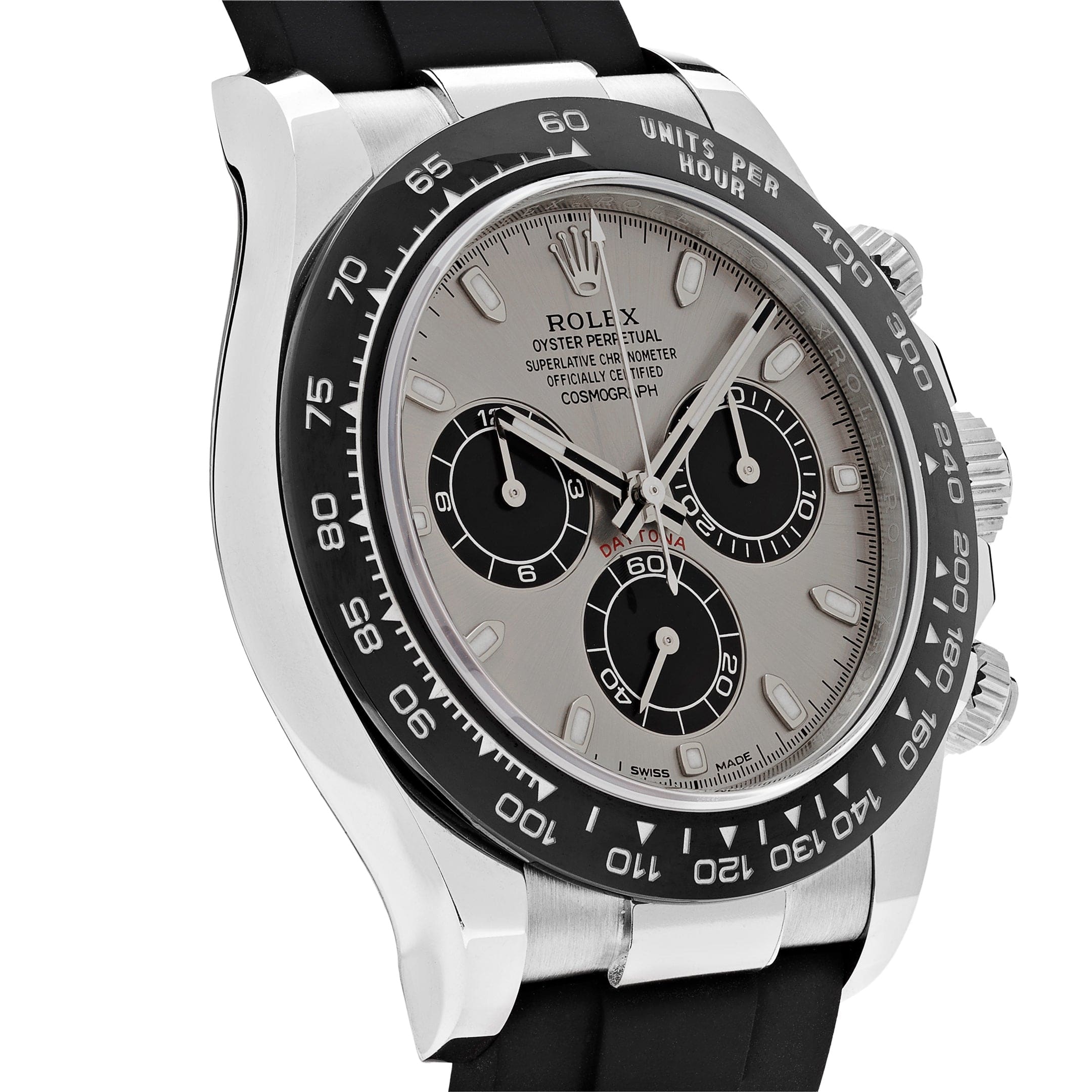 Luxury Watch Rolex Daytona White Gold Oysterflex 116519LN (Draft) Wrist Aficionado