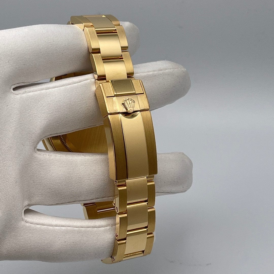 Luxury Watch Rolex Daytona Yellow Gold Champagne & Black Dial 116508 Wrist Aficionado