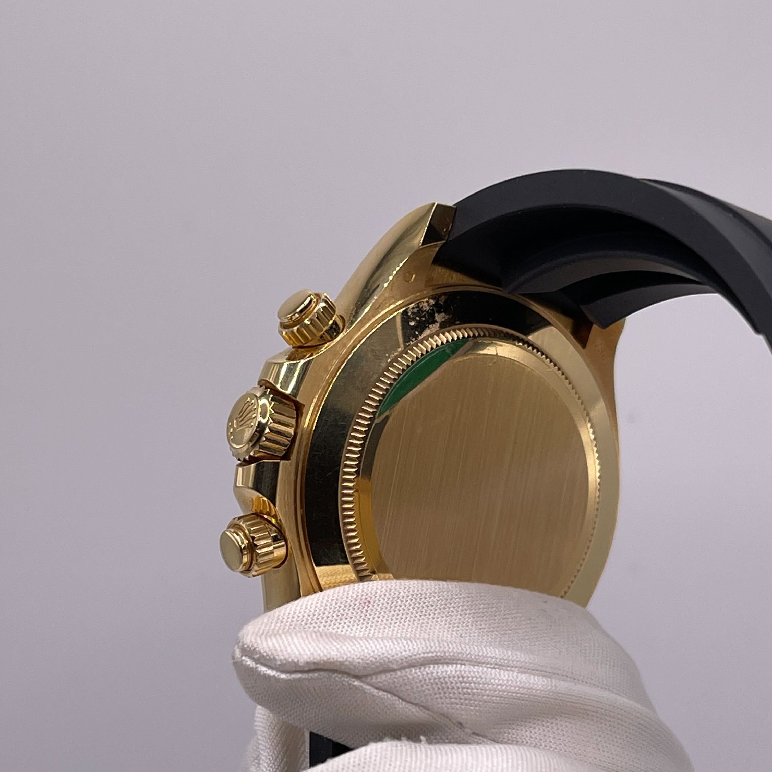 Luxury Watch Rolex Daytona Yellow Gold Orange Sapphire Bezel Black Diamond Dial 116588SACO Wrist Aficionado