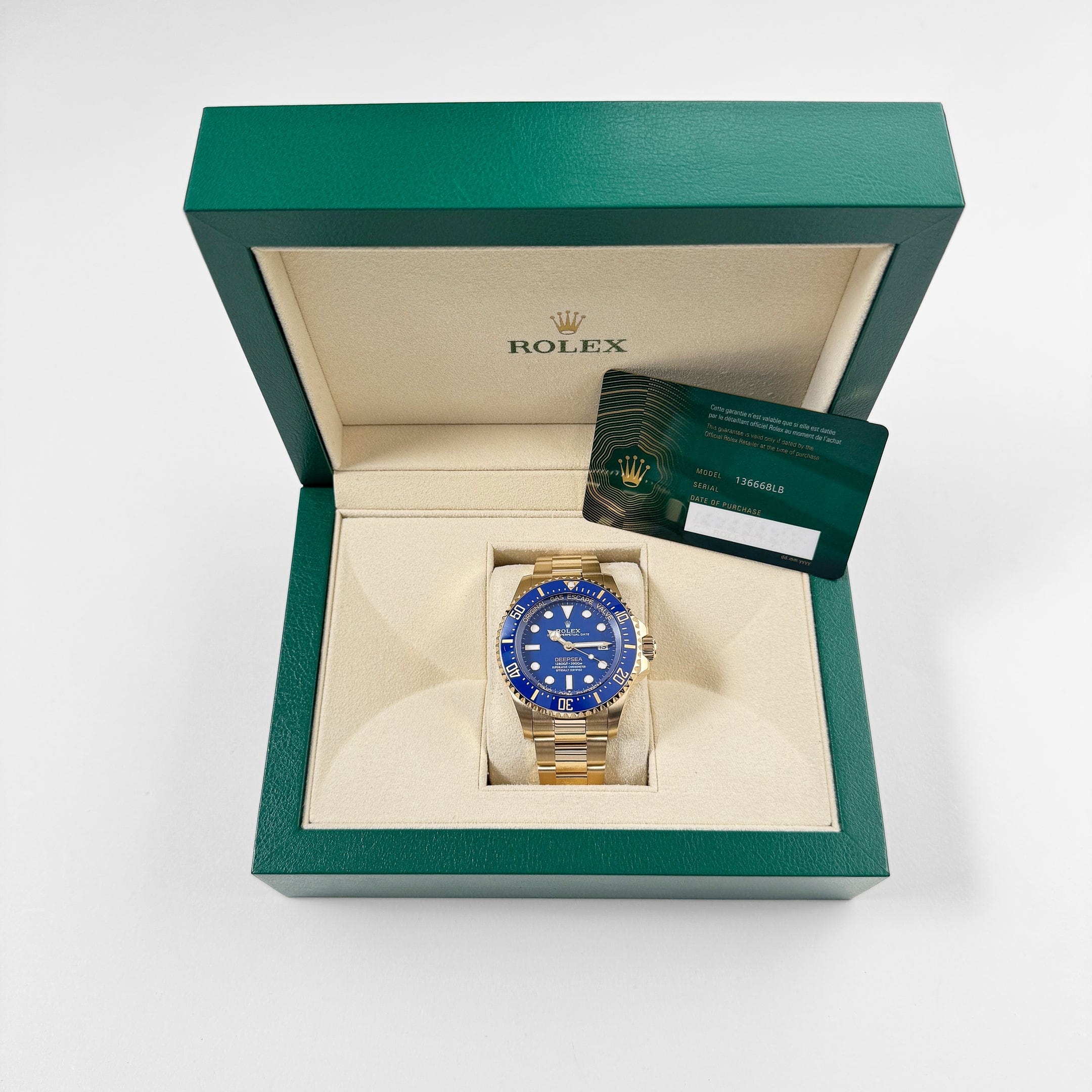 Rolex Deepsea 136668LB Yellow Gold Blue Dial Oyster (2024)
