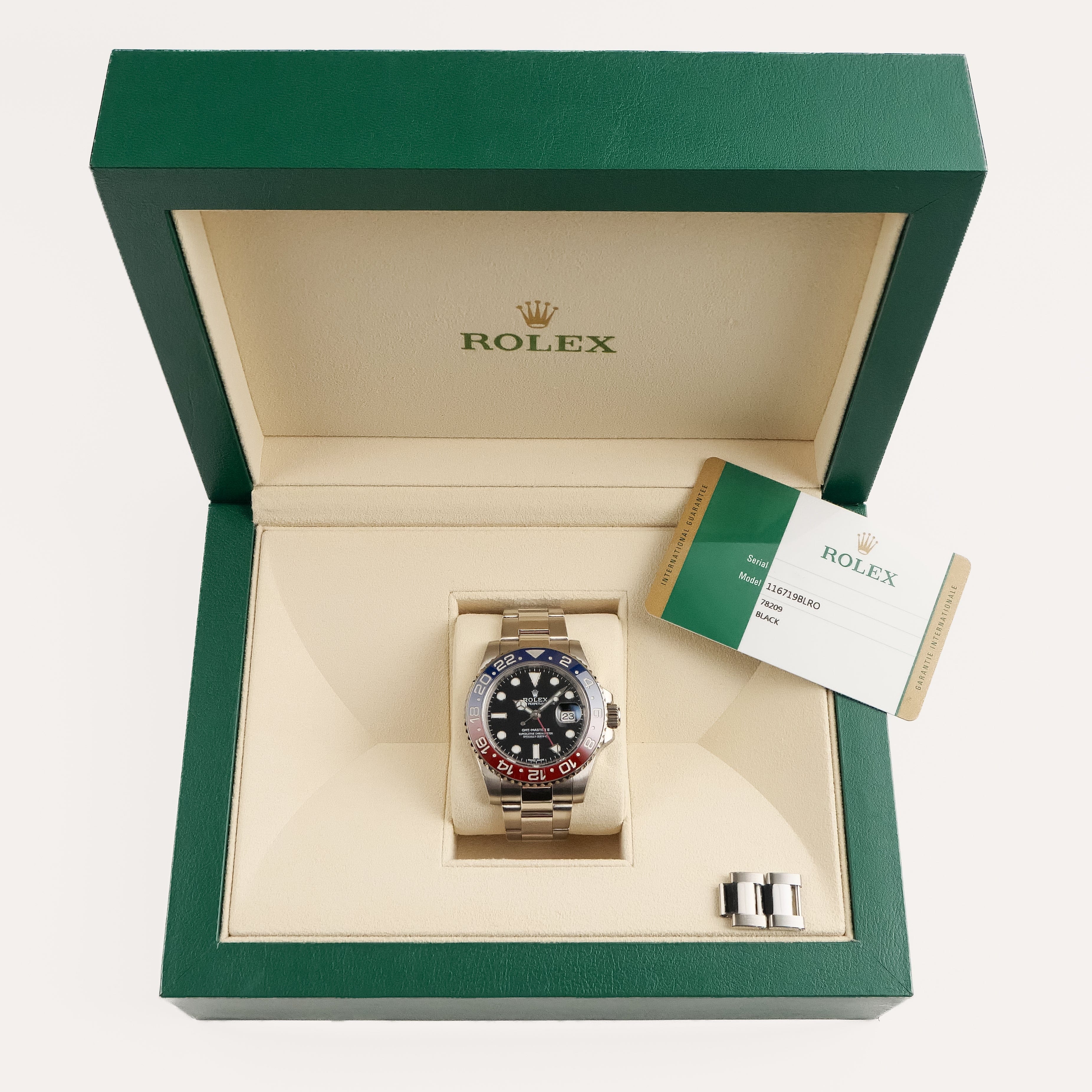 Rolex GMT-Master II 116719BLRO 'Pepsi' White Gold Black Dial (2017)