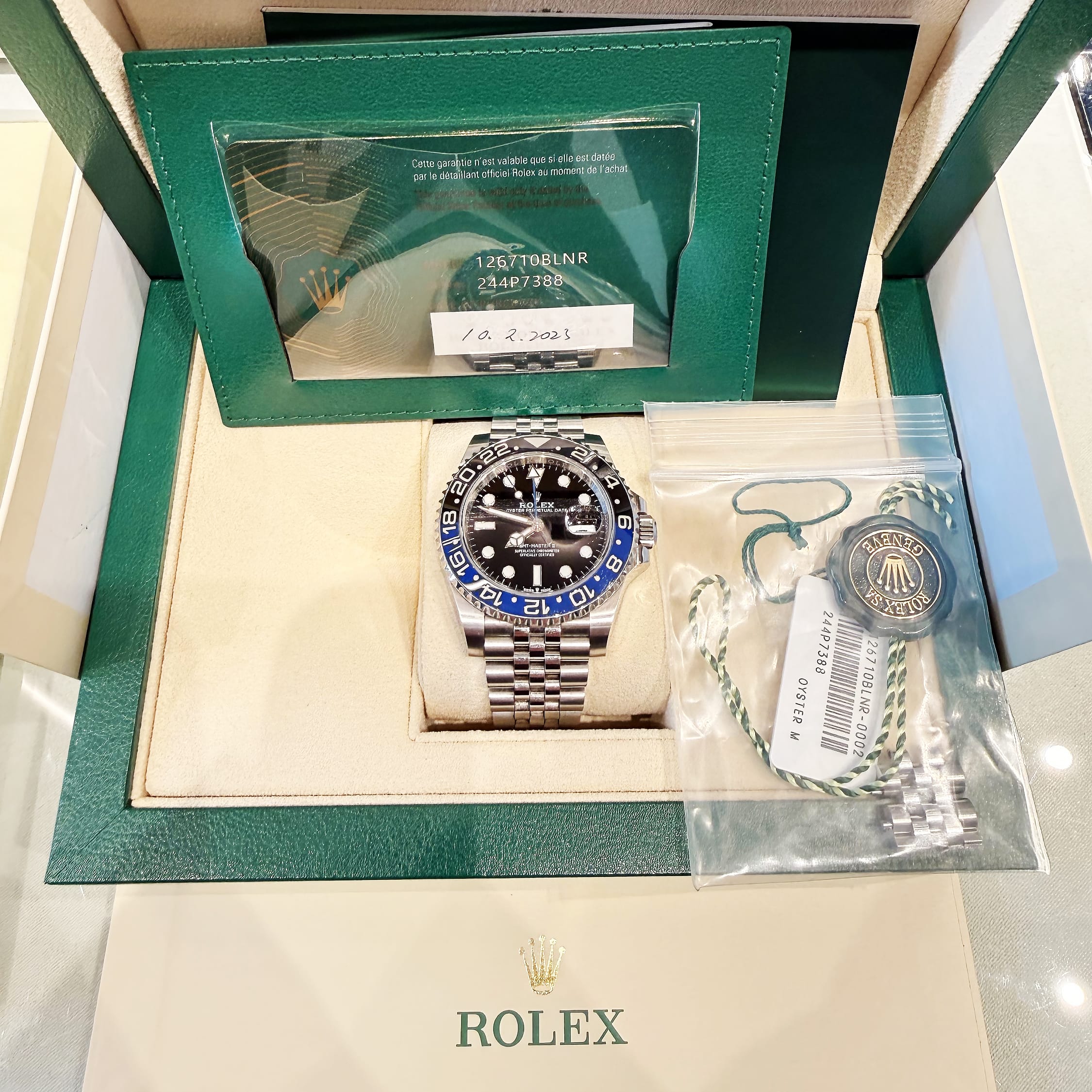 Rolex GMT-Master II 126710BLNR 'Batgirl' Stainless Steel Black Dial Jubilee (2023)