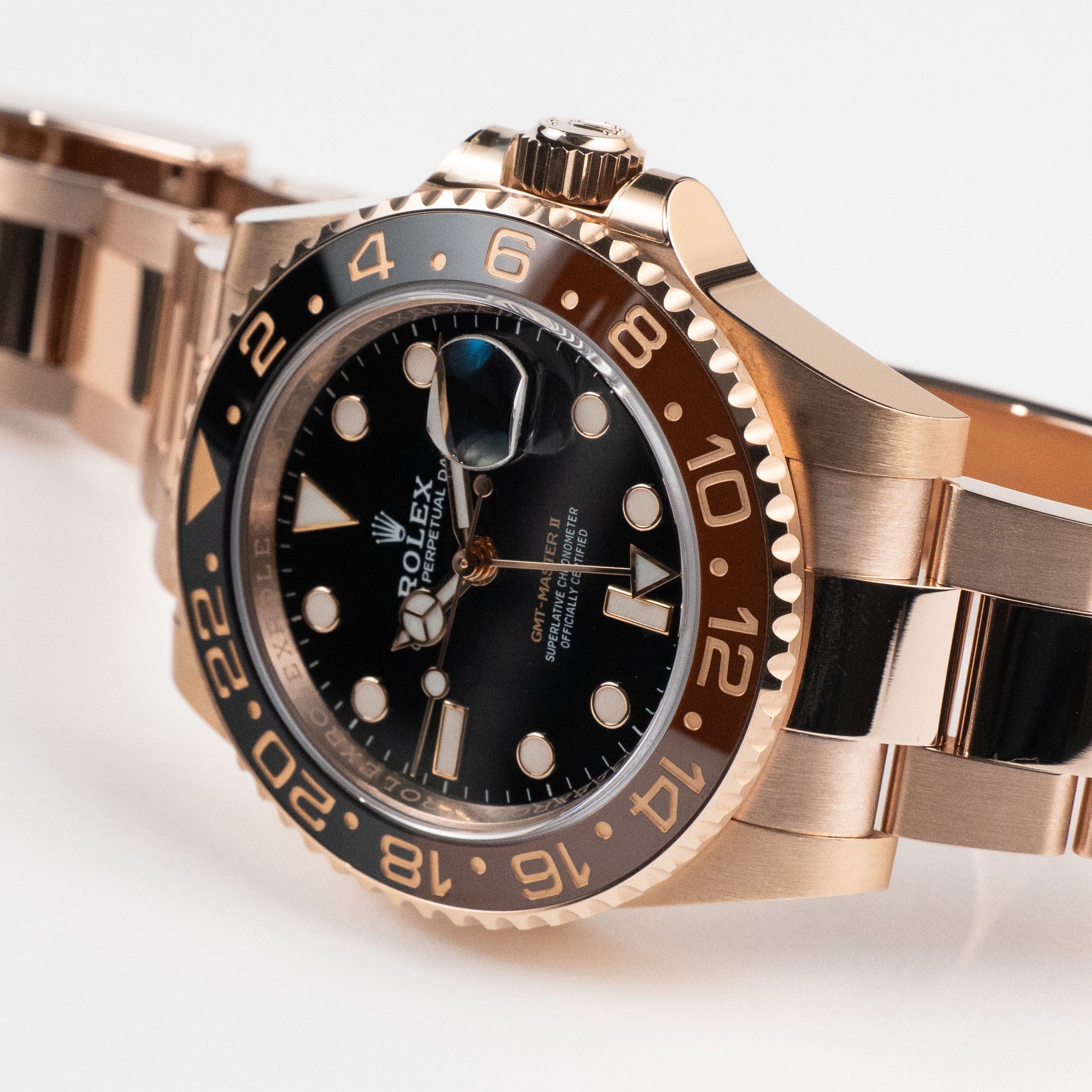 Rolex GMT-Master II 126715CHNR 'Root Beer' Rose Gold Black Dial (2021)