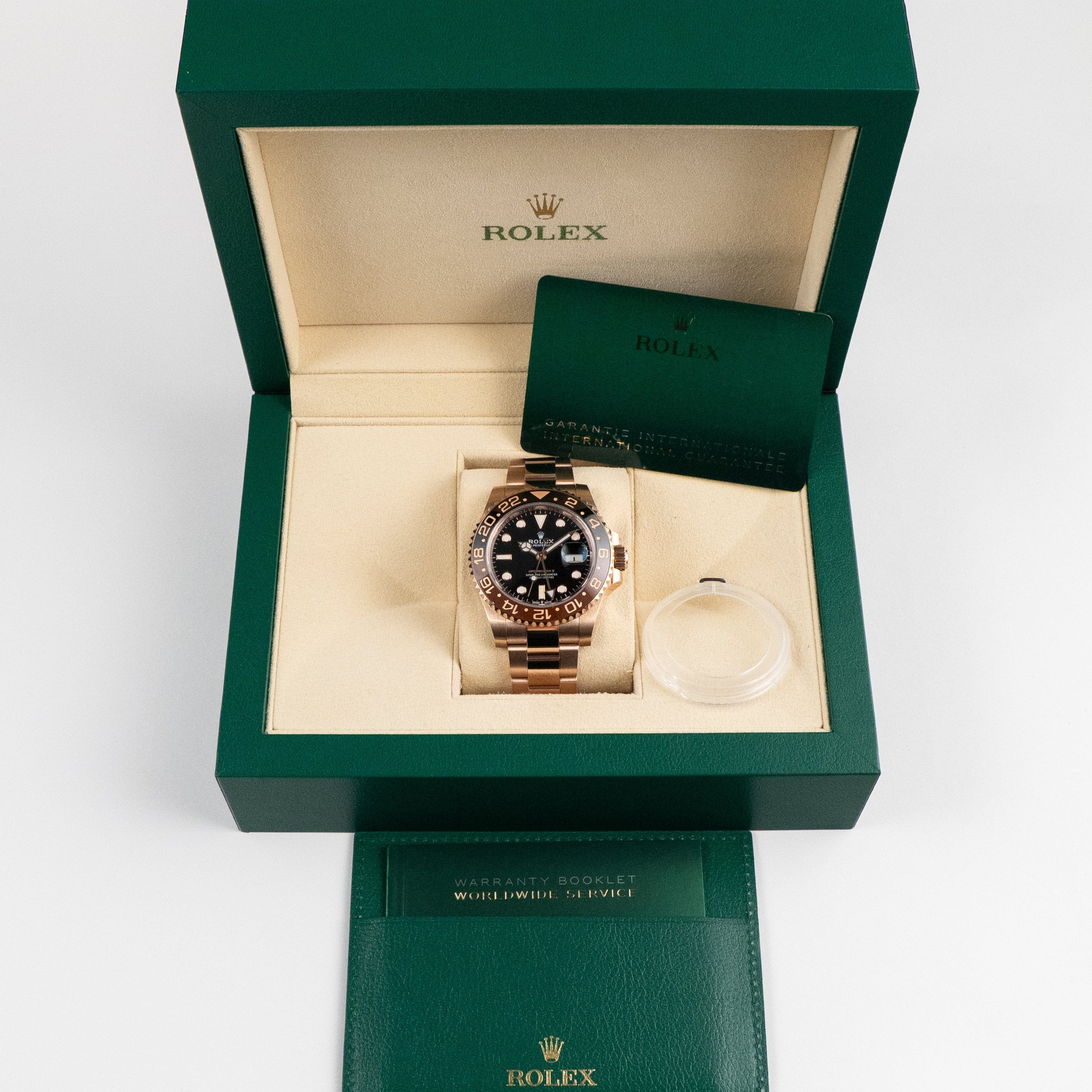Rolex GMT-Master II 126715CHNR 'Root Beer' Rose Gold Black Dial (2021)