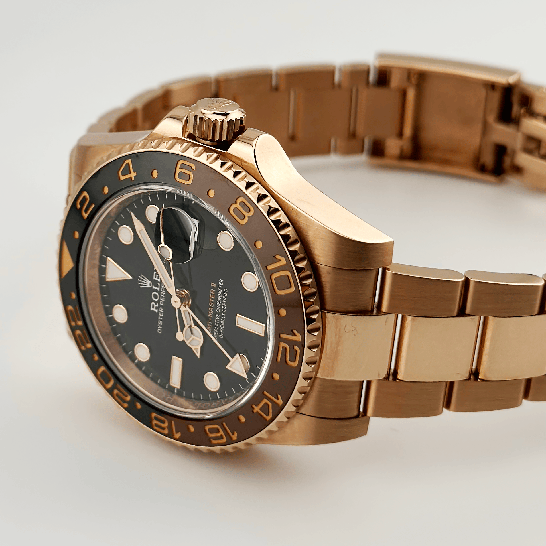 Rolex GMT-Master II 126715CHNR 'Root Beer' Rose Gold Black Dial