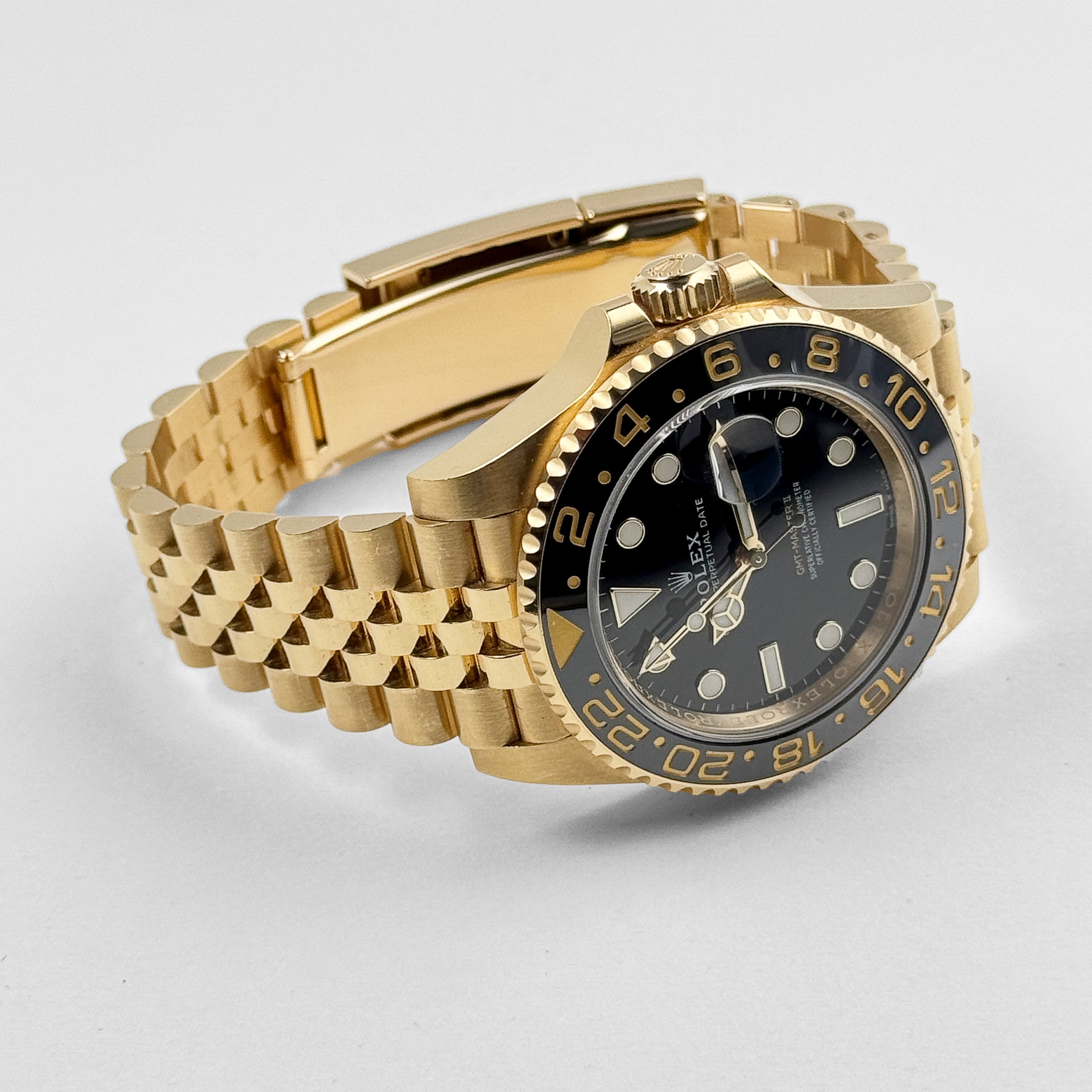 Rolex GMT-Master II 126718GRNR Yellow Gold Black Dial Jubilee (2023)