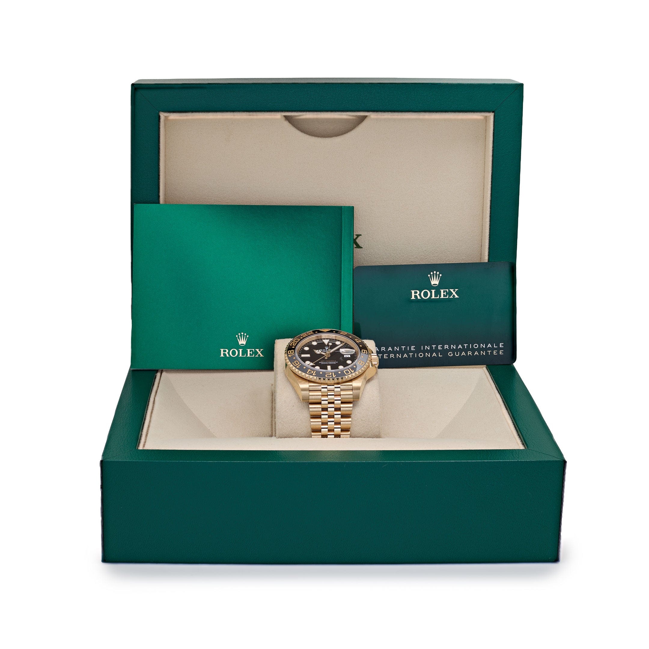 Rolex GMT-Master II 126718GRNR Yellow Gold Black Dial Jubilee (2024)