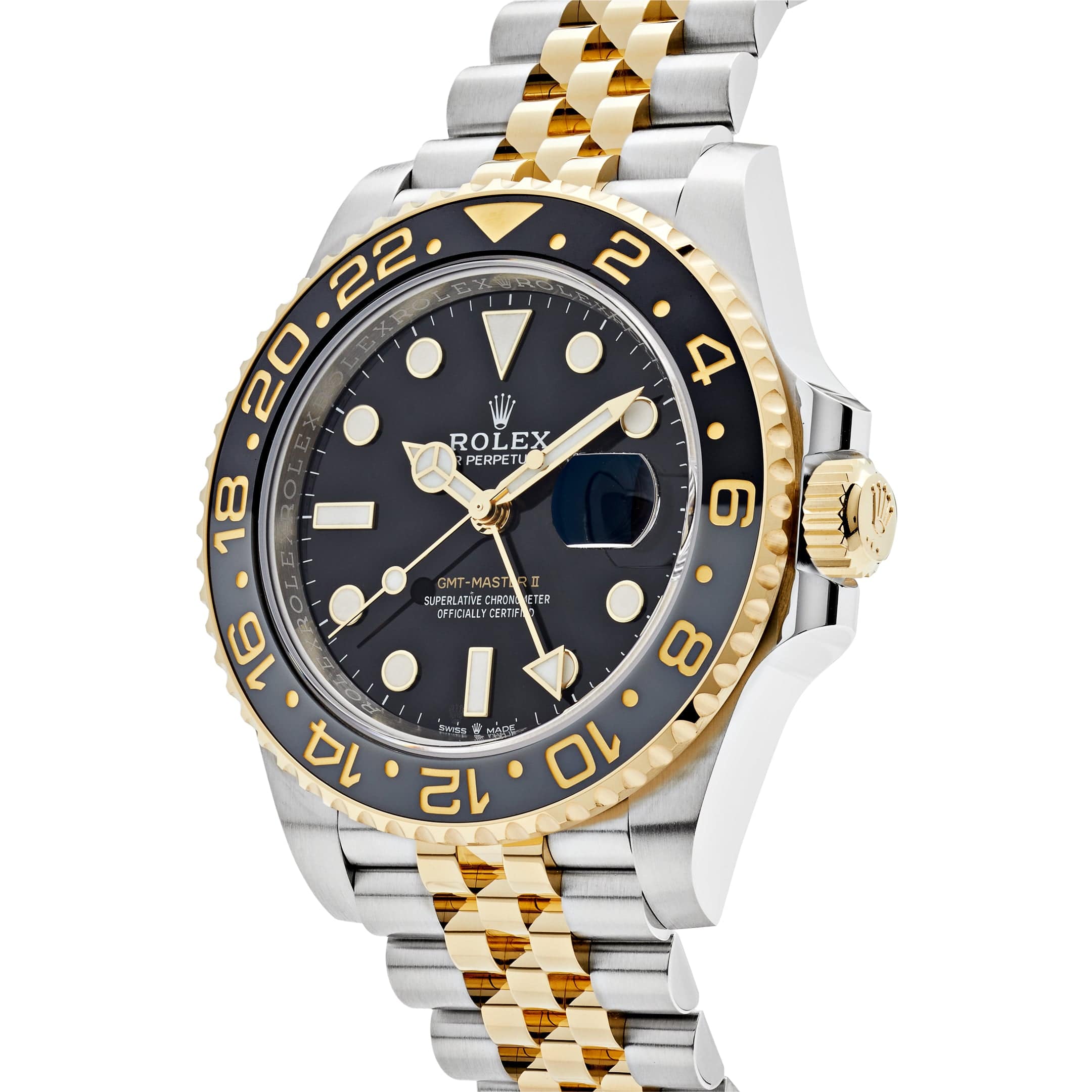 Rolex GMT-Master II Steel and Yellow Gold Black Dial Jubilee 126713GRNR Wrist Aficionado