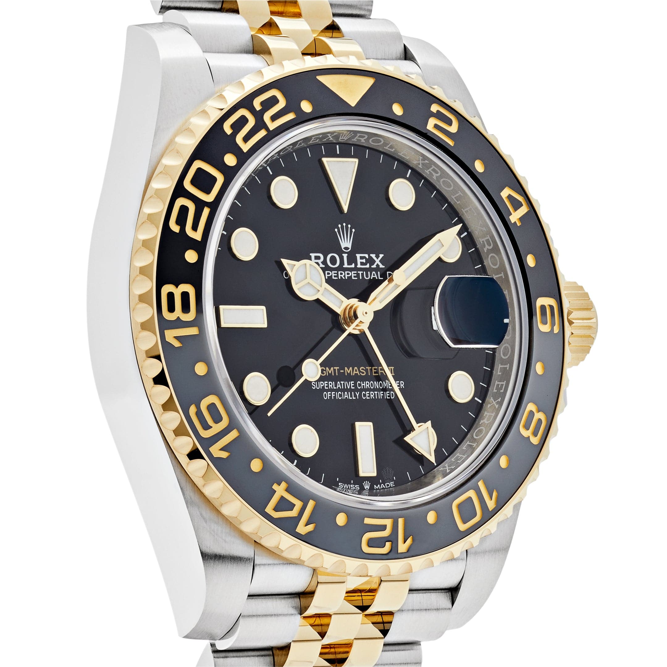Rolex GMT-Master II Steel and Yellow Gold Black Dial Jubilee 126713GRNR Wrist Aficionado