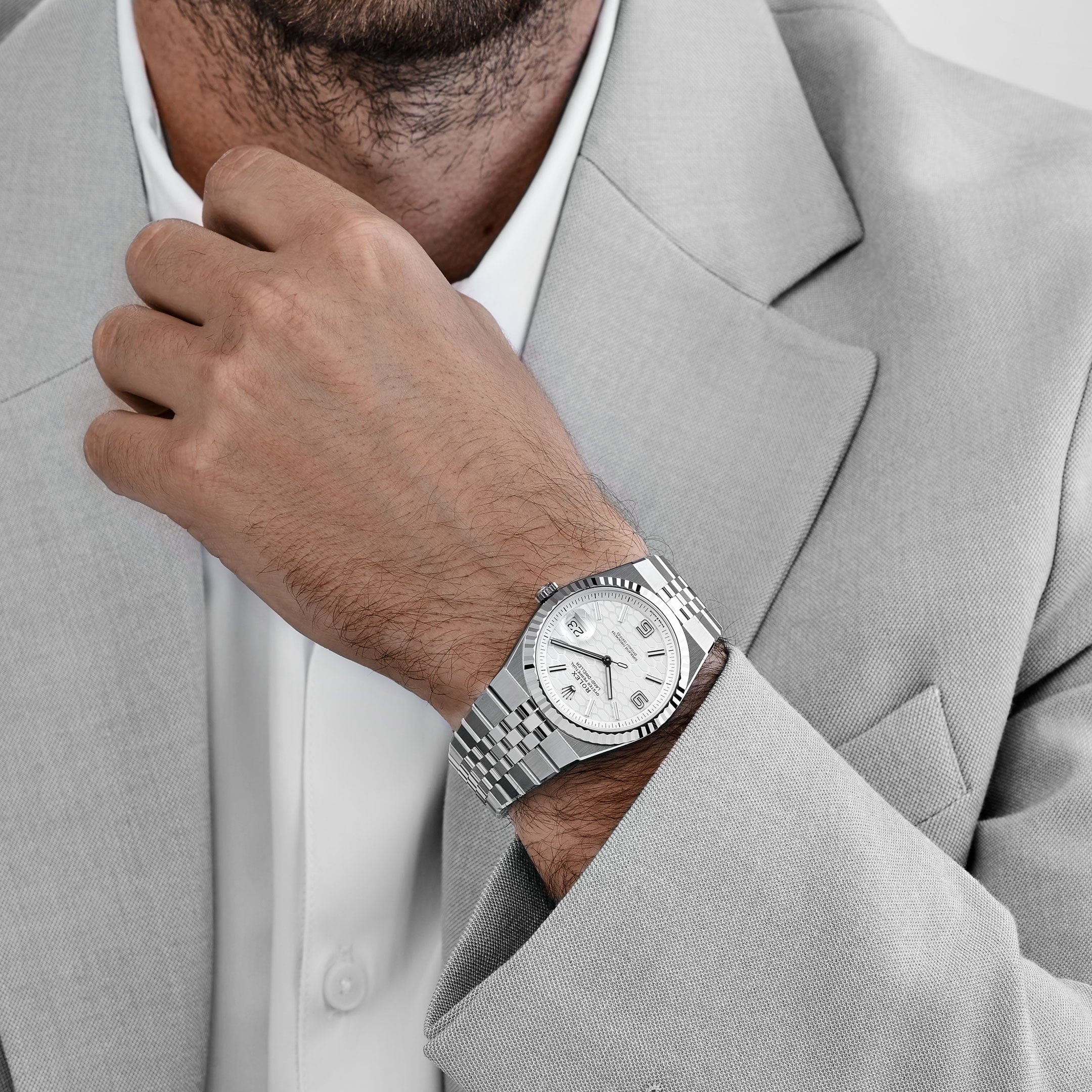 Rolex Land-Dweller 127334 Stainless Steel White Gold Intense White Dial (2025)