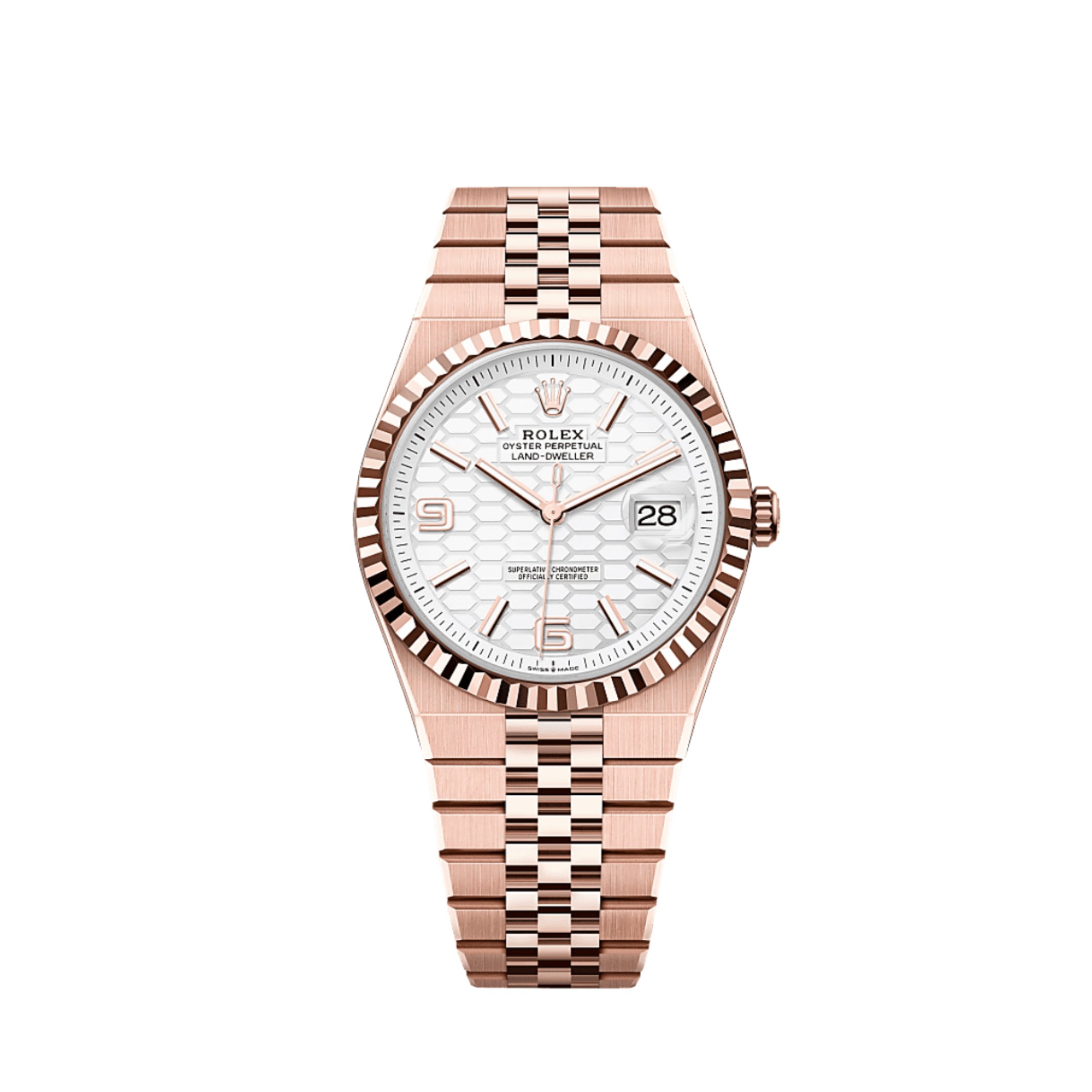 Rolex Land-Dweller 127335 Rose Gold Intense White Dial (2025)