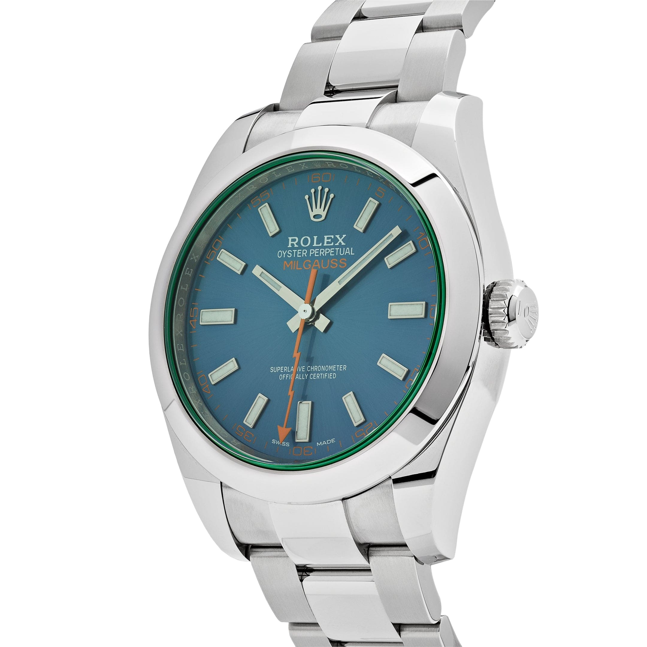 Rolex Milgauss 40mm Stainless Steel Blue Dial 116400GV Wrist Aficionado