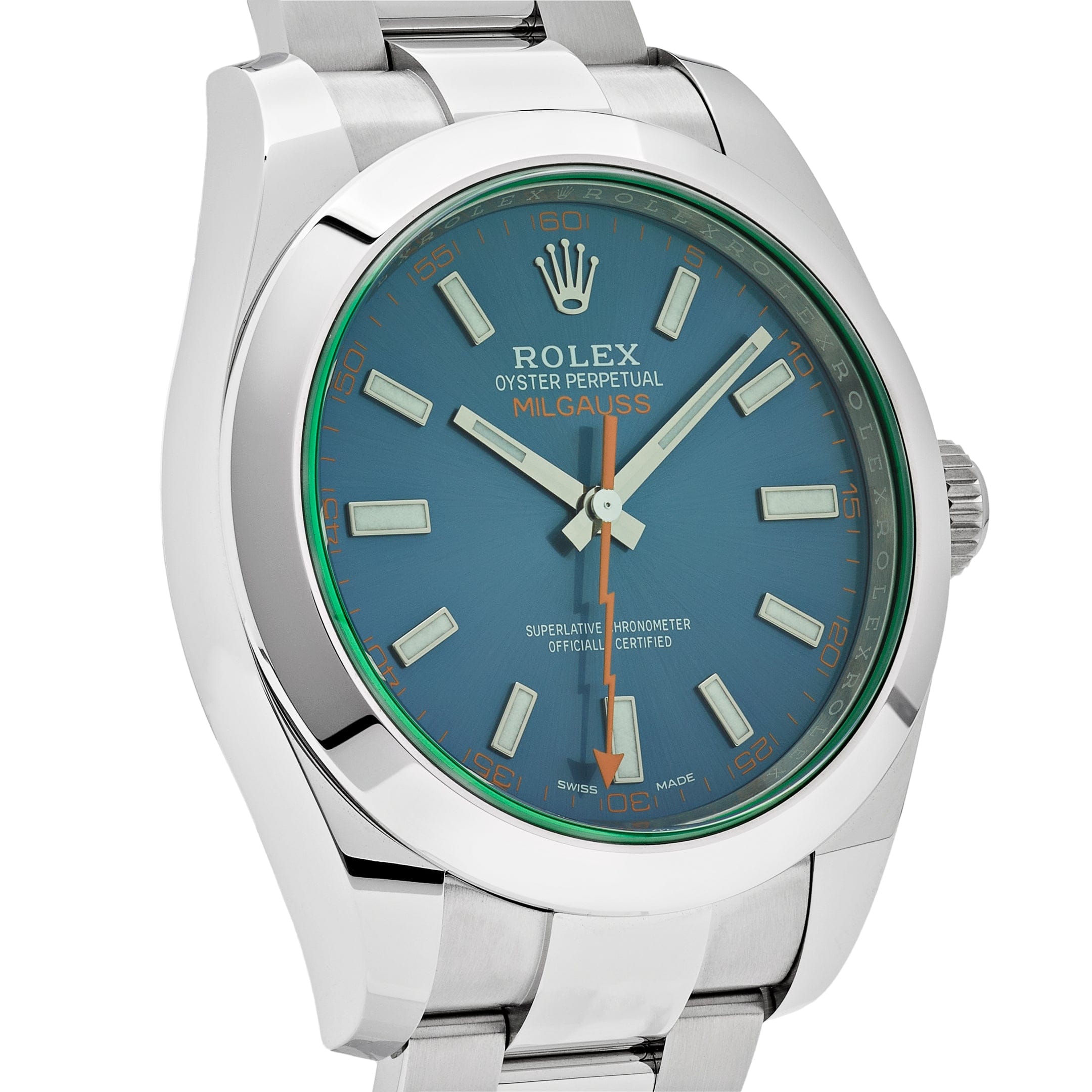 Rolex Milgauss 40mm Stainless Steel Blue Dial 116400GV Wrist Aficionado