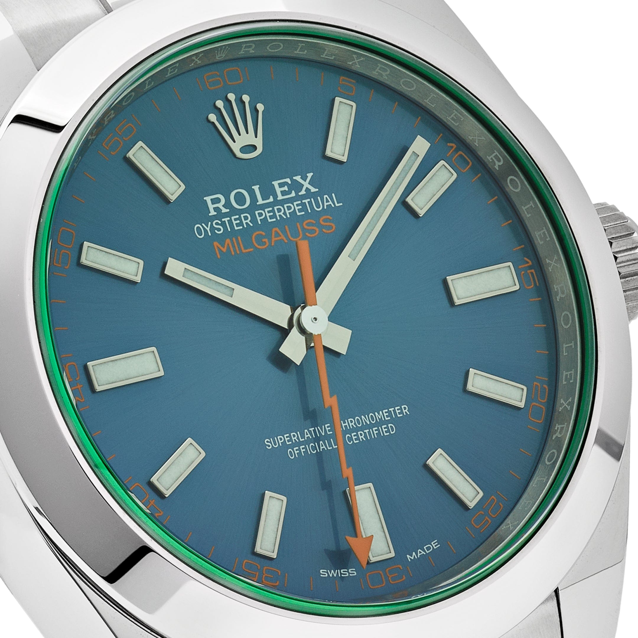 Rolex Milgauss 40mm Stainless Steel Blue Dial 116400GV Wrist Aficionado