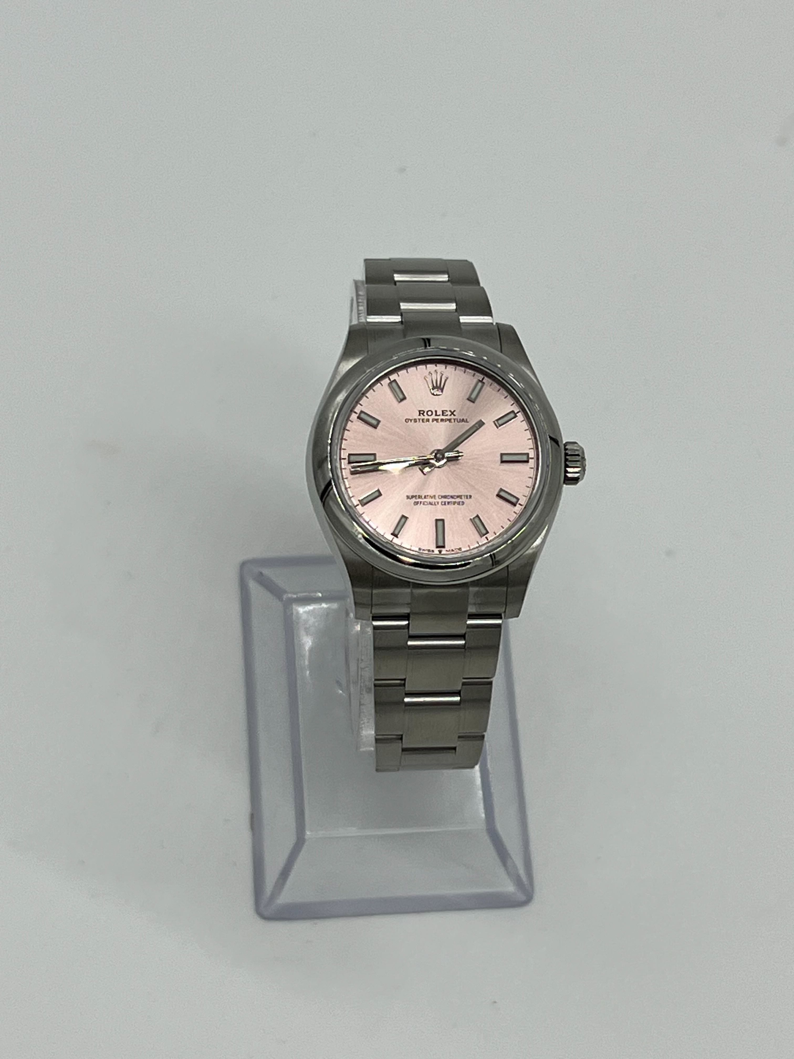 Rolex Oyster Perpetual 31 Stainless Steel Pink Dial 277200 Wrist Aficionado