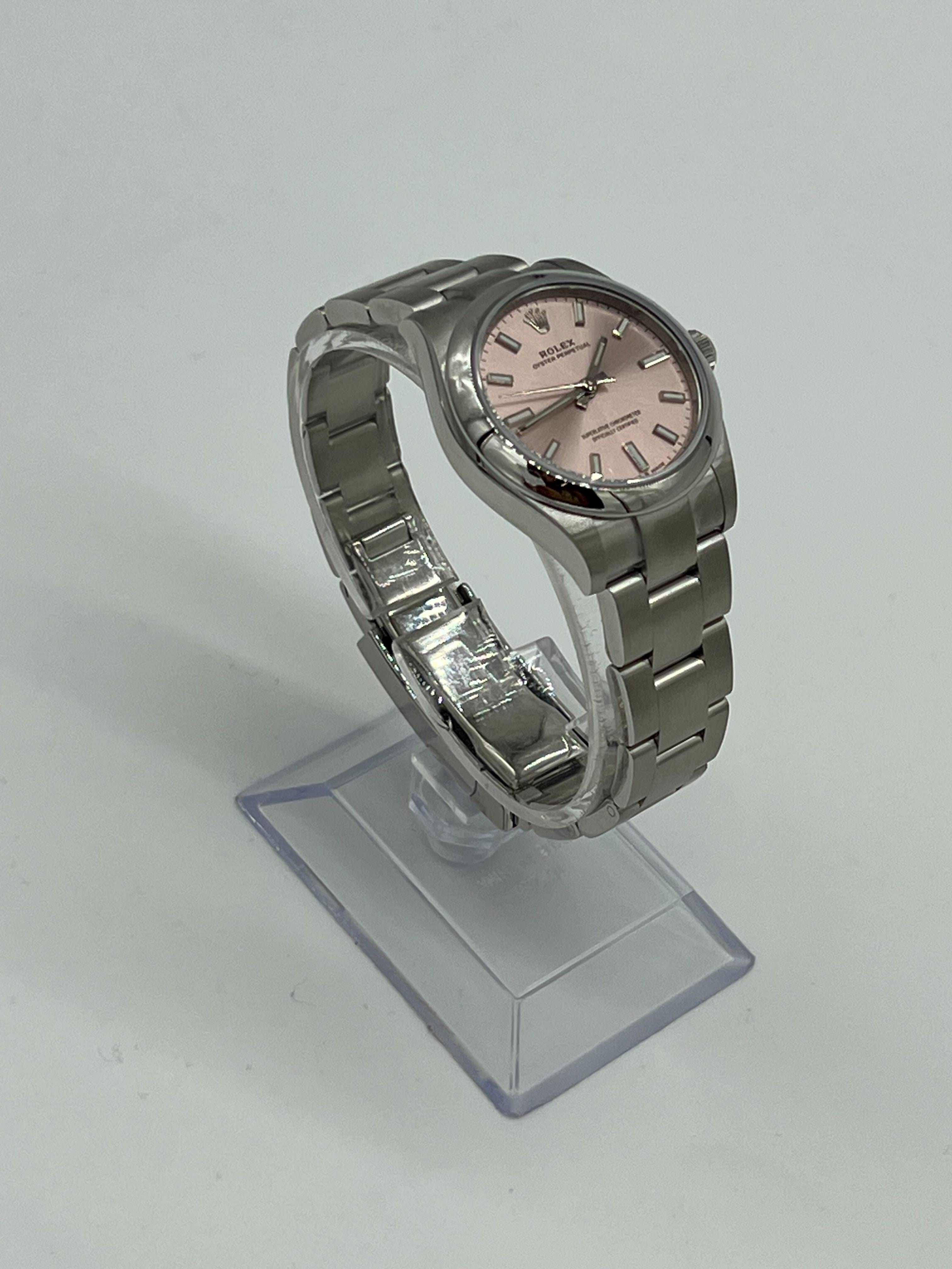 Rolex Oyster Perpetual 31 Stainless Steel Pink Dial 277200 Wrist Aficionado