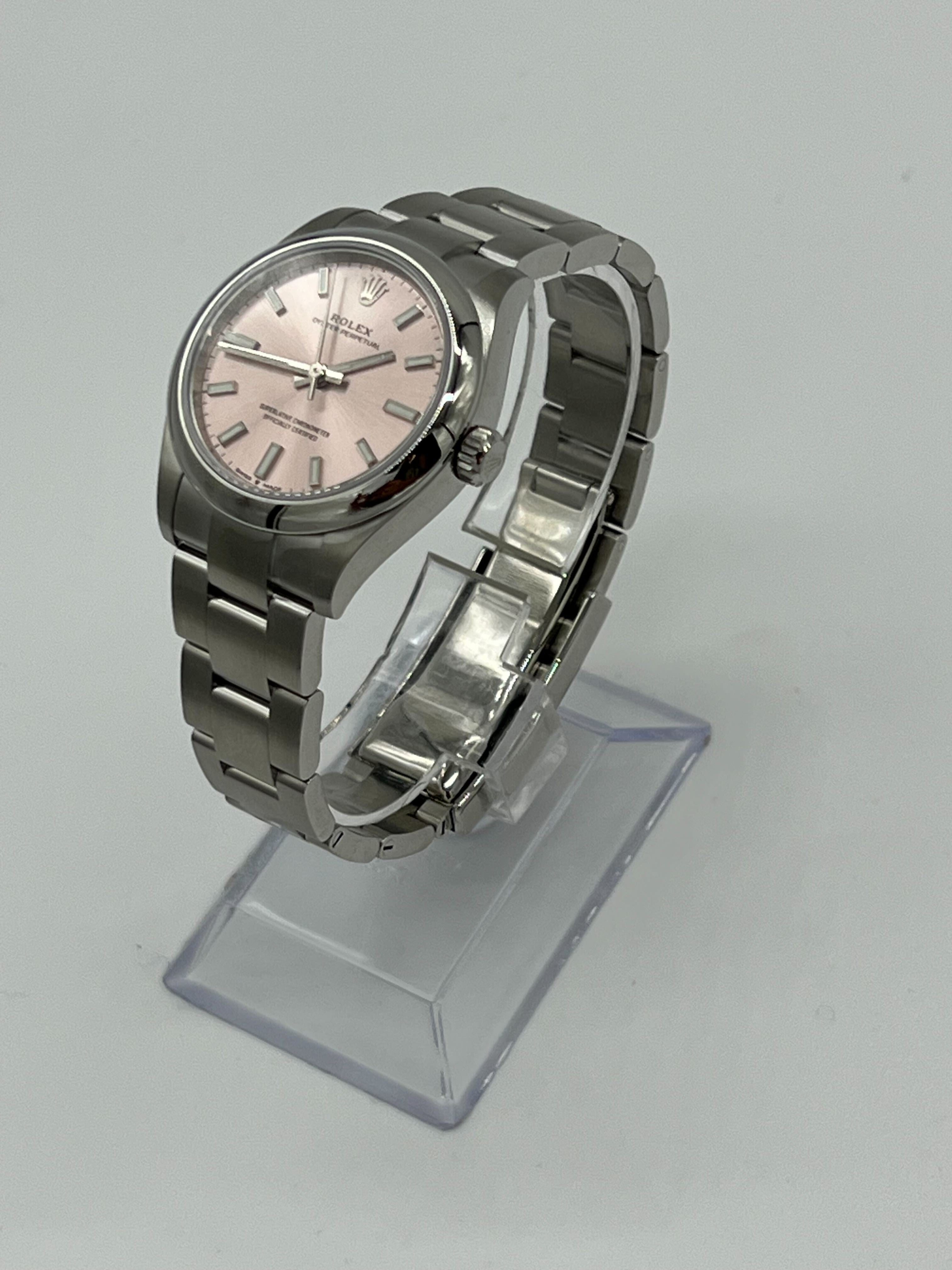 Rolex Oyster Perpetual 31 Stainless Steel Pink Dial 277200 Wrist Aficionado