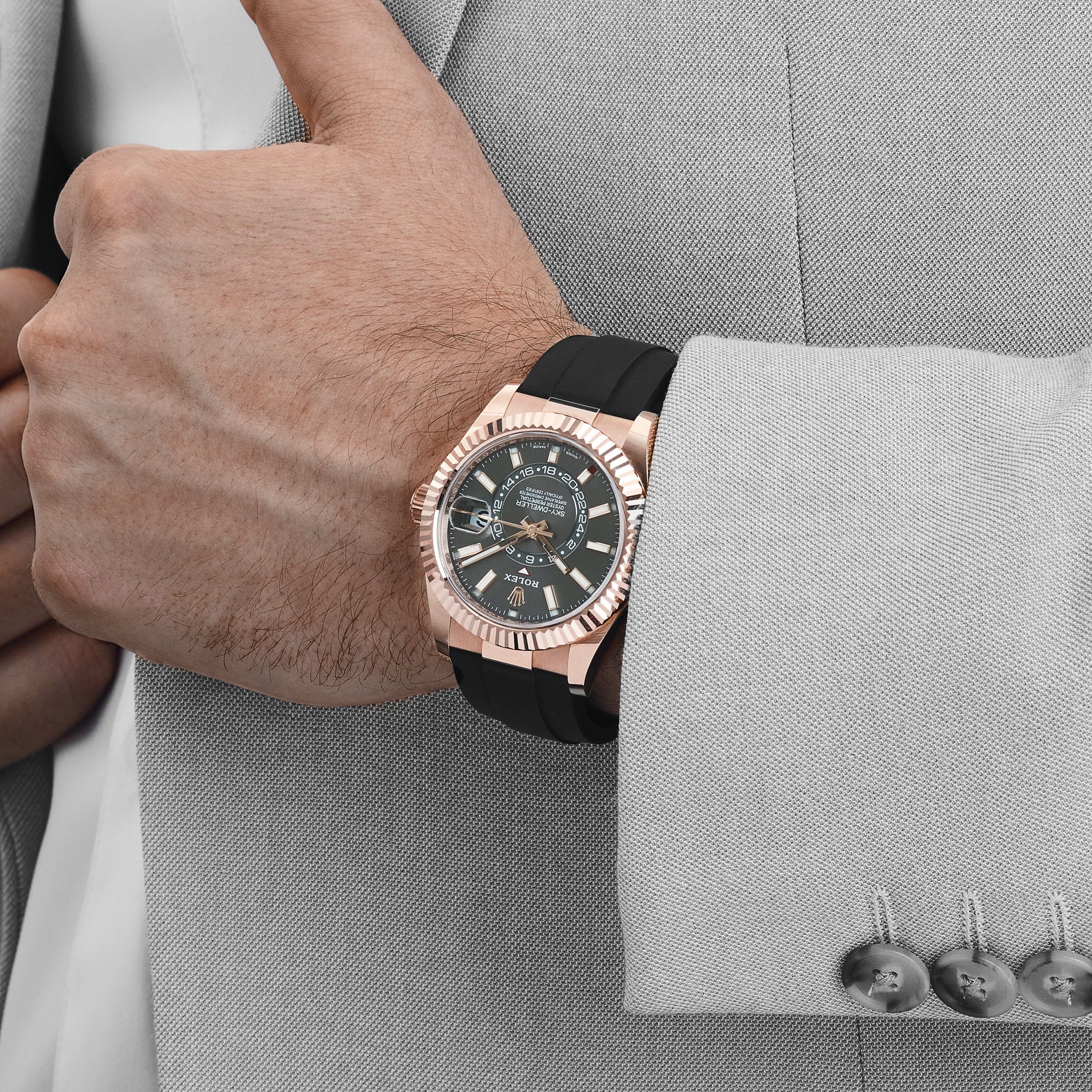 Rolex Sky-Dweller 326235 Rose Gold Rhodium Dial (2023)