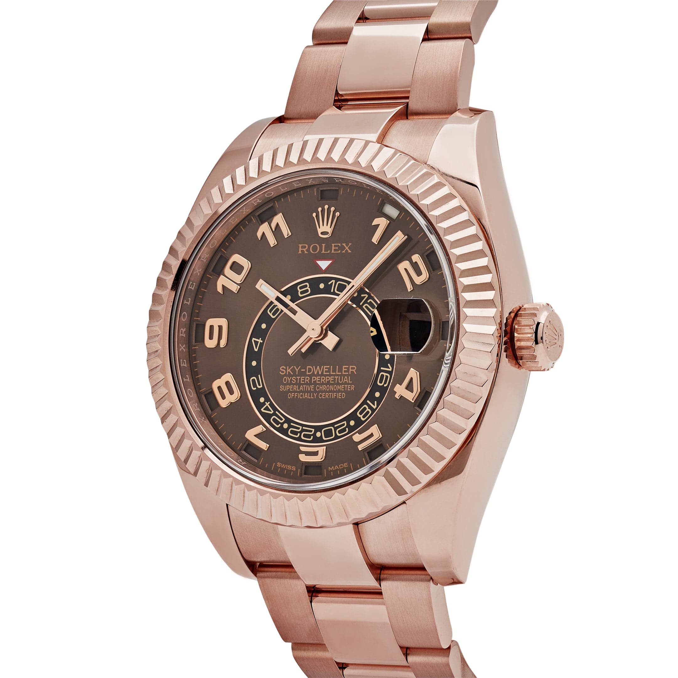 Rolex Sky-Dweller 326935 Rose Gold Chocolate Arabic Numeral Dial (2019)