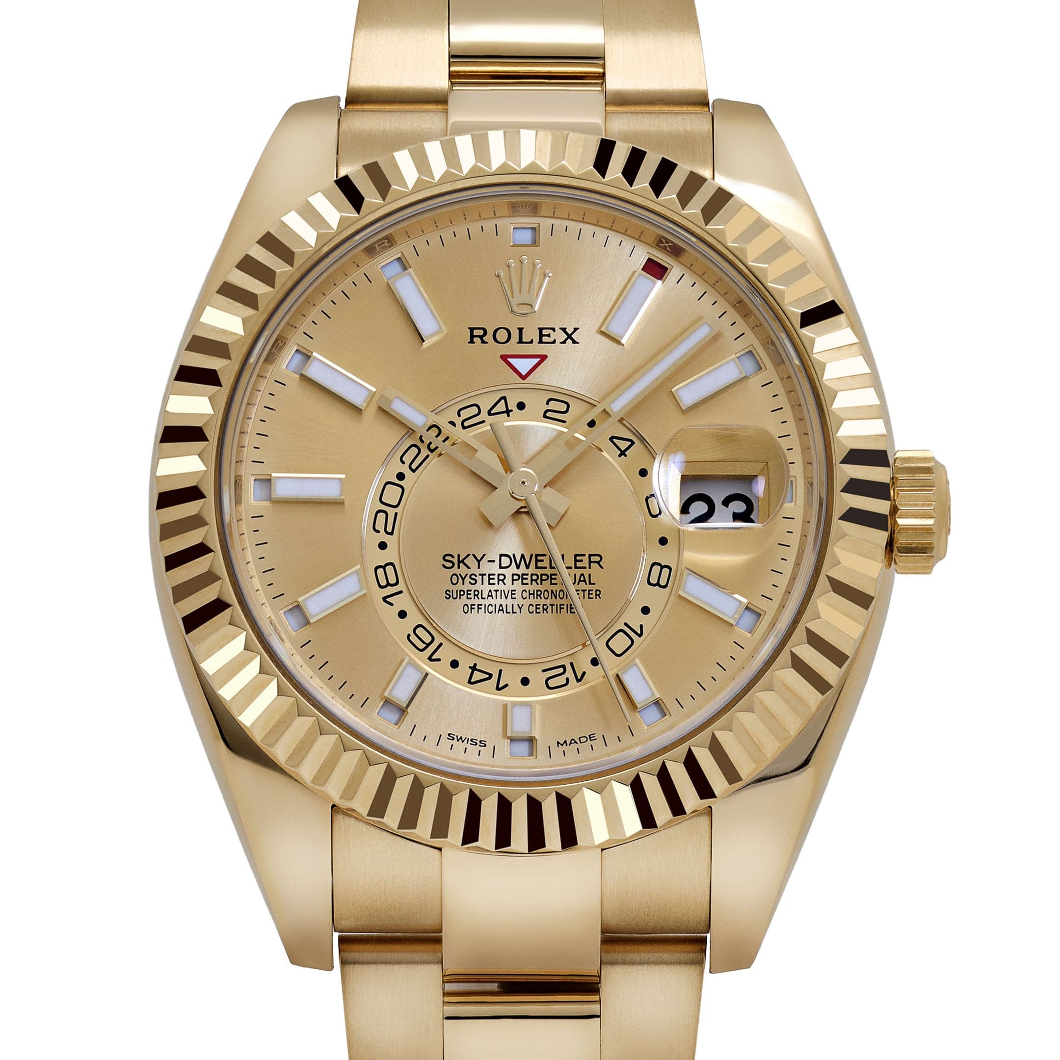 Rolex Sky-Dweller 326938 Yellow Gold Champagne Dial Oyster (2022)