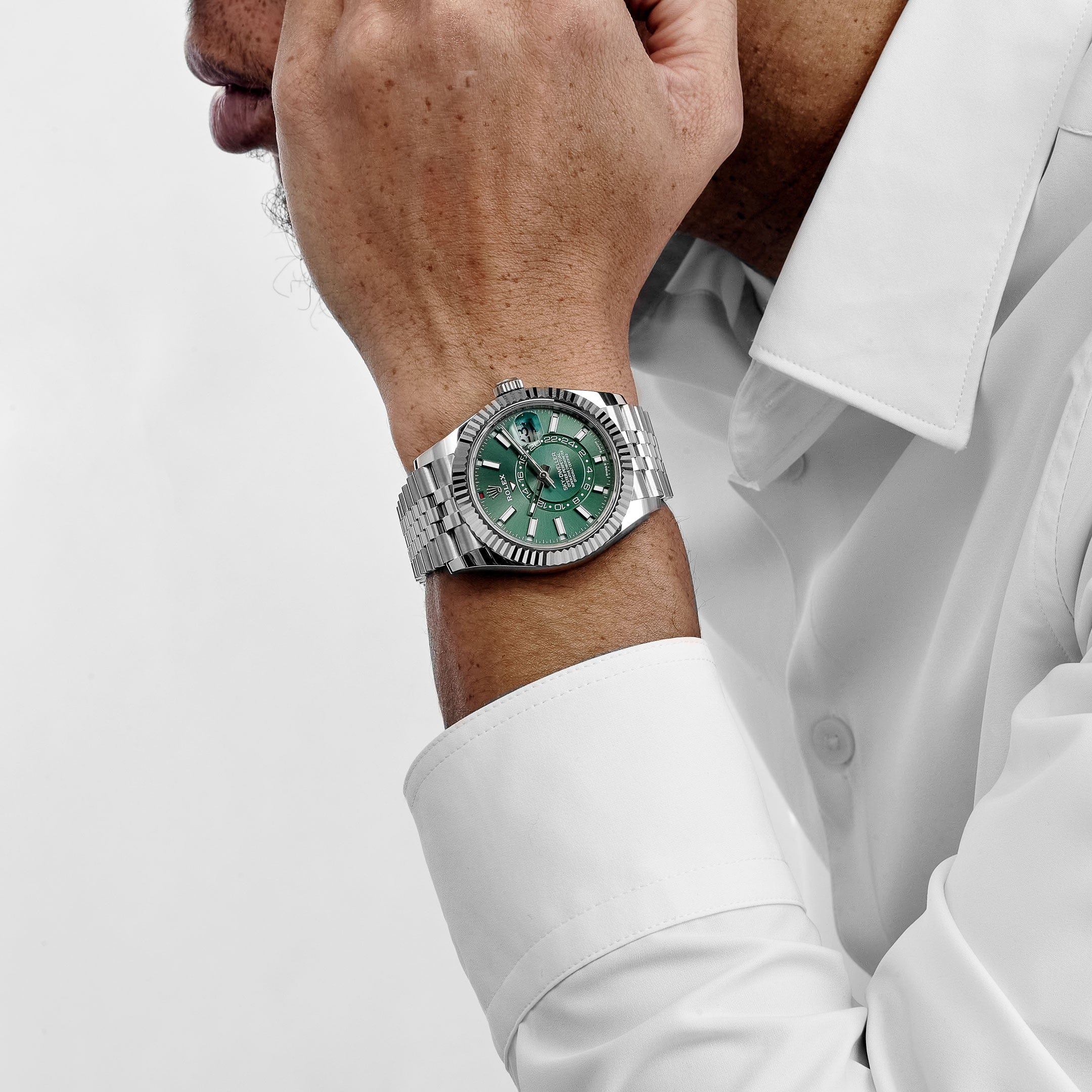 Rolex Sky-Dweller 336934 Stainless Steel Green Dial Jubilee (2024)