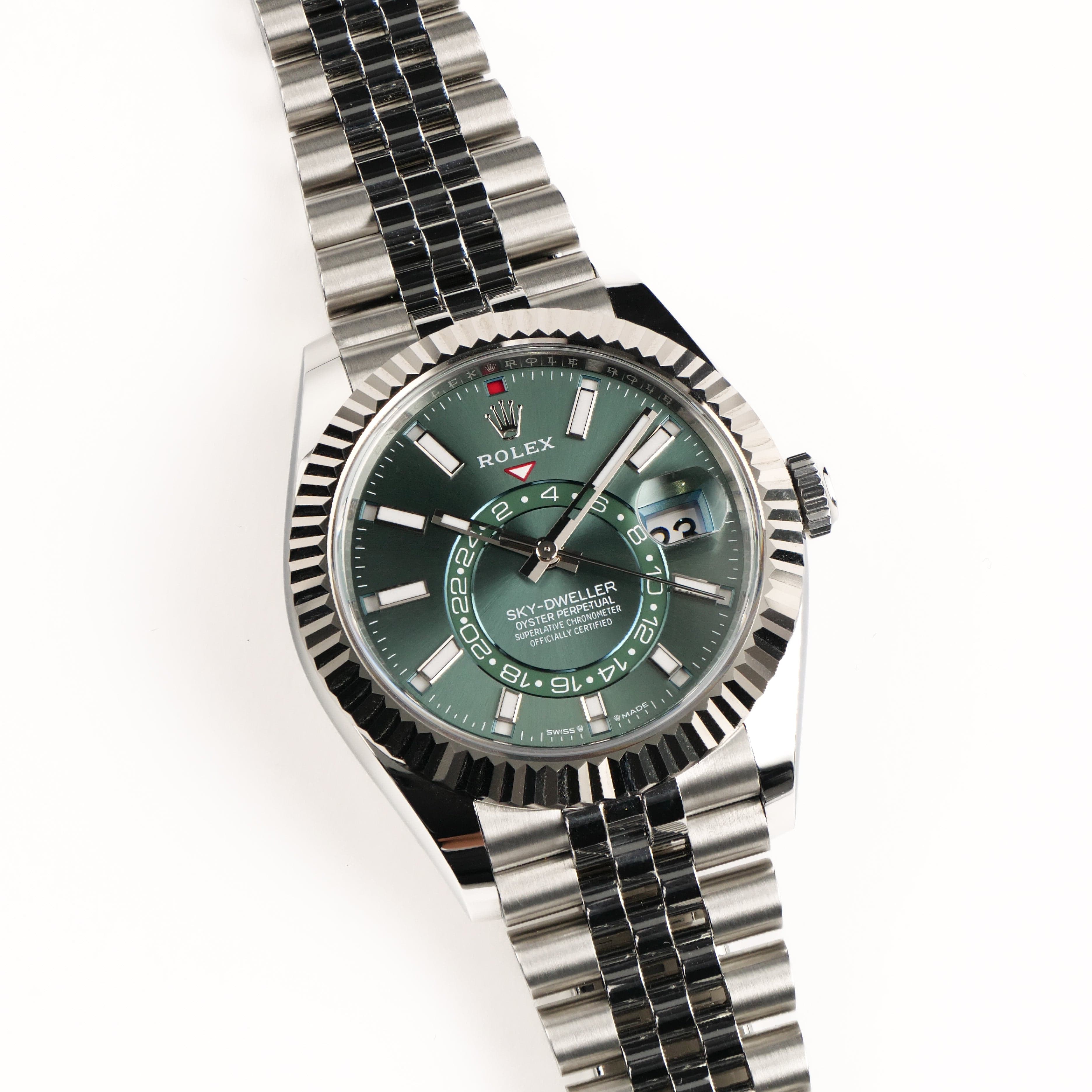 Rolex Sky-Dweller 336934 Stainless Steel Green Dial Jubilee (2024)