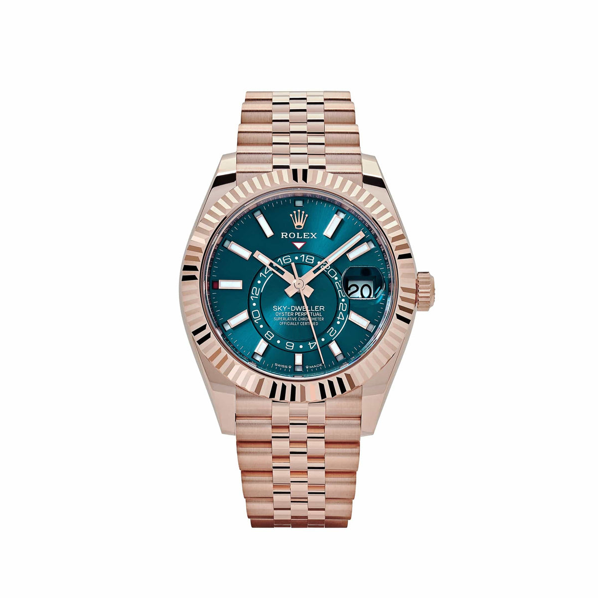 Rolex Sky-Dweller 336935 Everose Gold Blue Dial Jubilee – Wrist