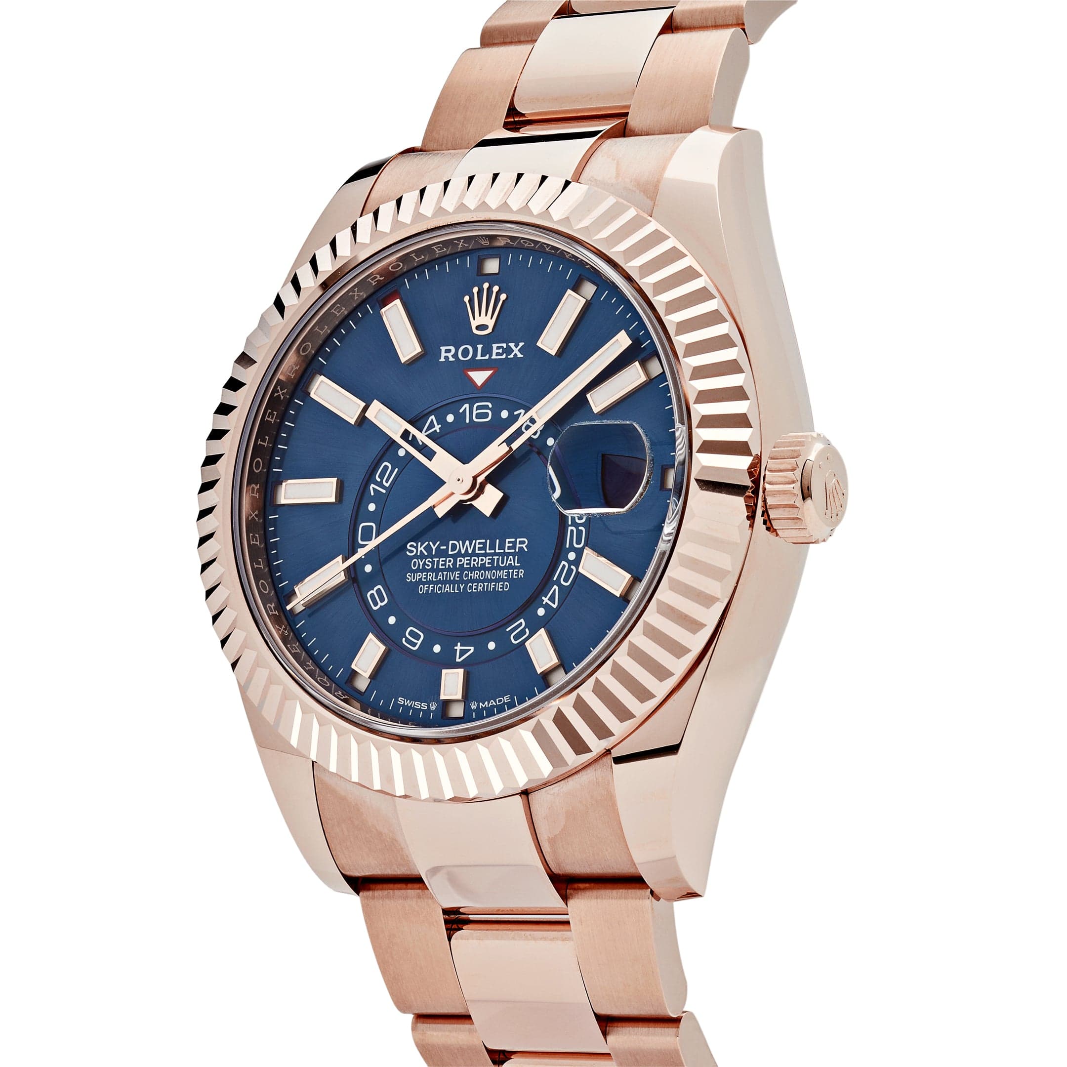 Rolex Sky-Dweller Rose Gold Blue Dial 336935 Wrist Aficionado