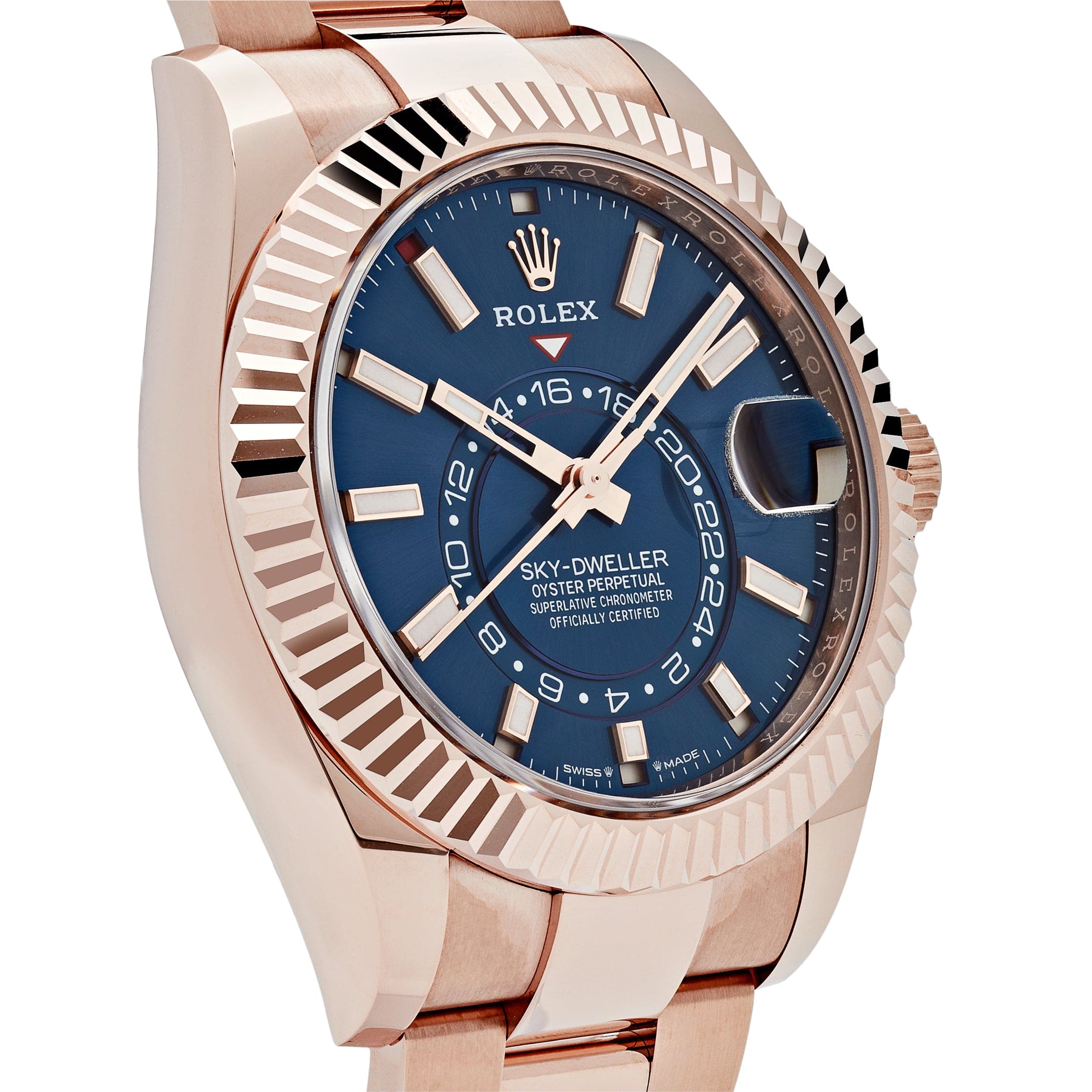 Rolex Sky-Dweller Rose Gold Blue Dial 336935 Wrist Aficionado