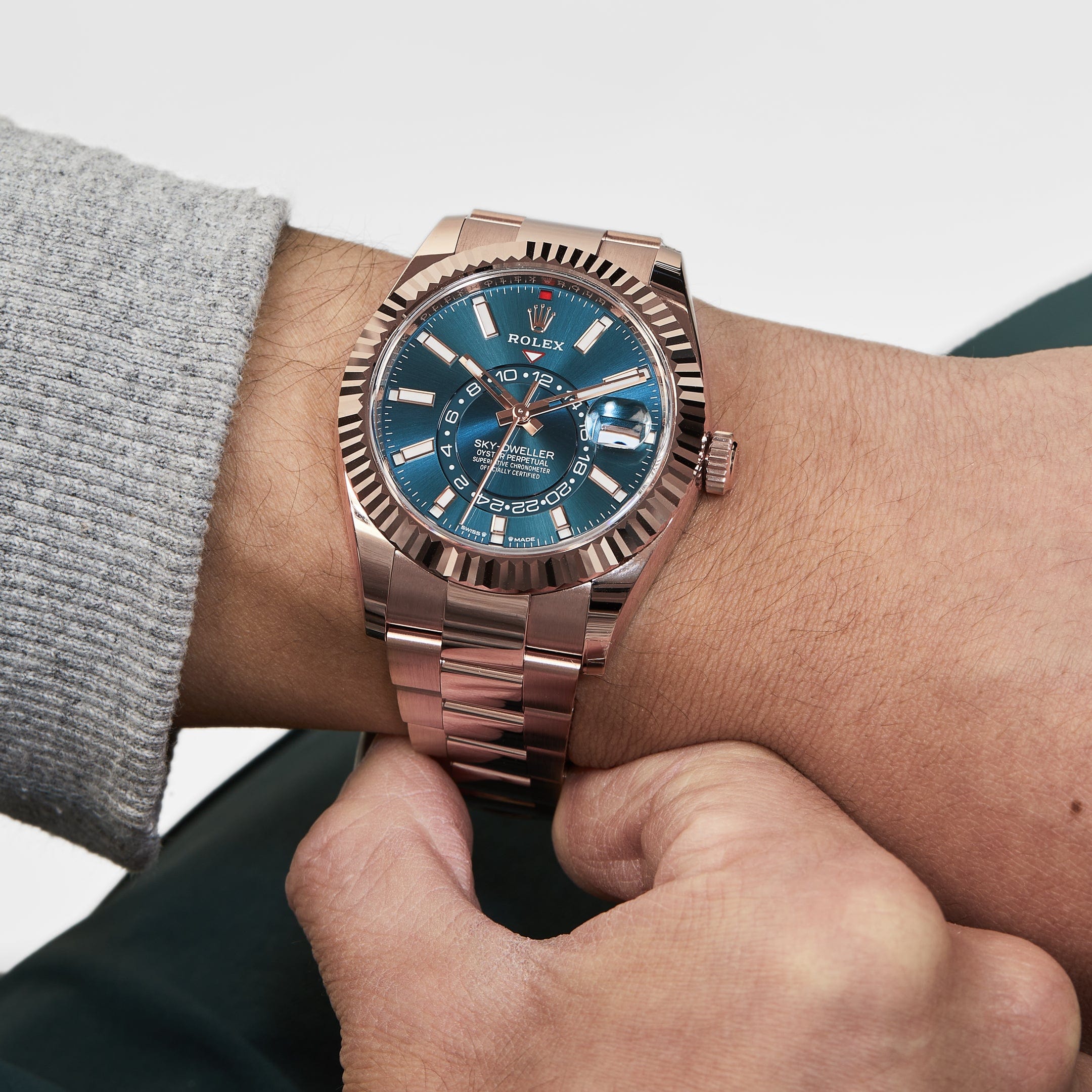 Rolex Sky-Dweller Rose Gold Blue Dial 336935