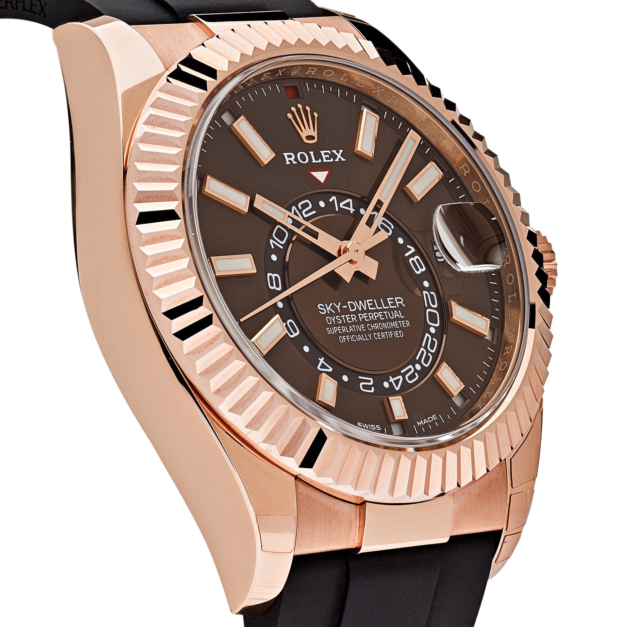 Rolex Sky-Dweller Rose Gold Brown Dial 326235 Wrist Aficionado