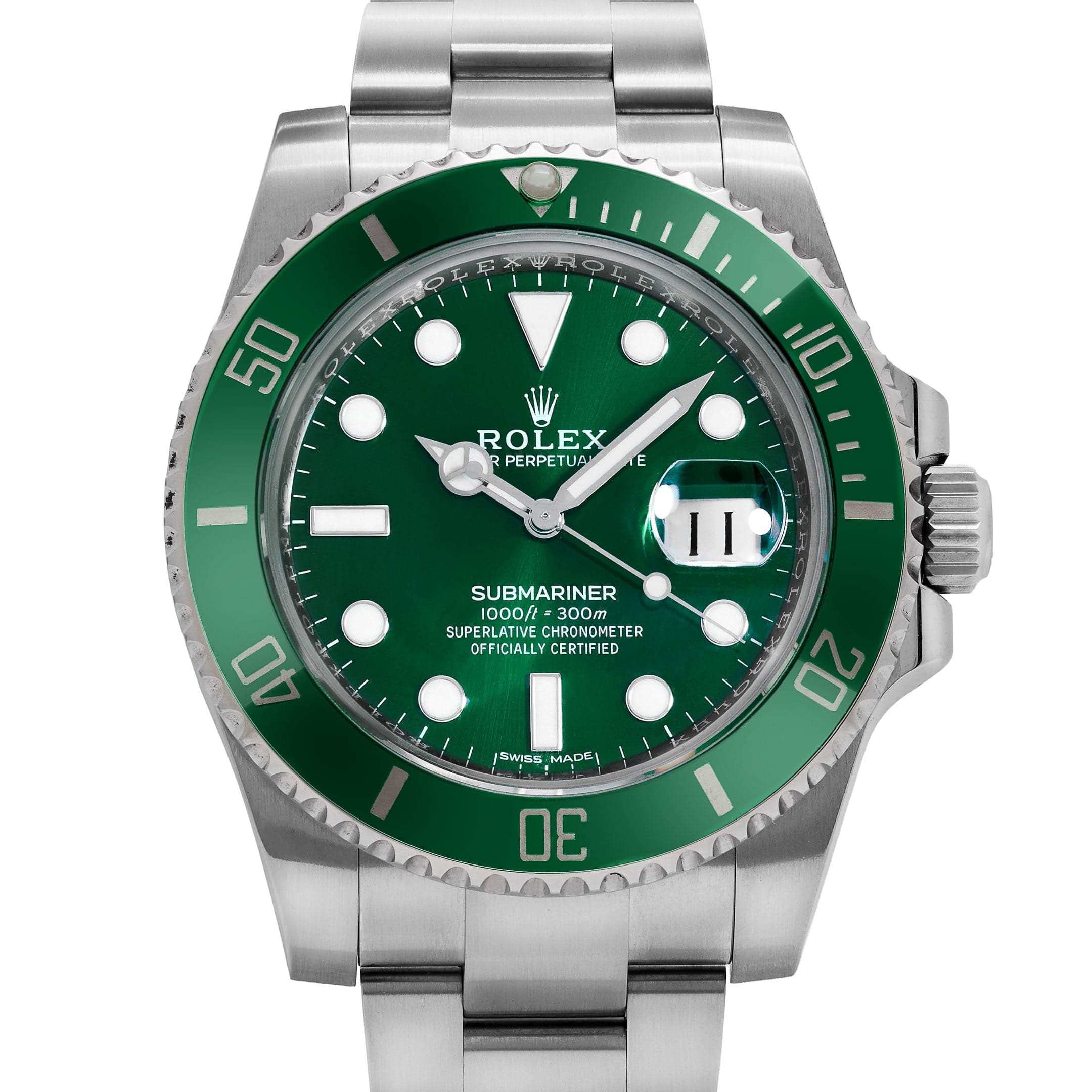 Rolex Submariner Date 116610LV 'Hulk' Stainless Steel Green Dial (2015)