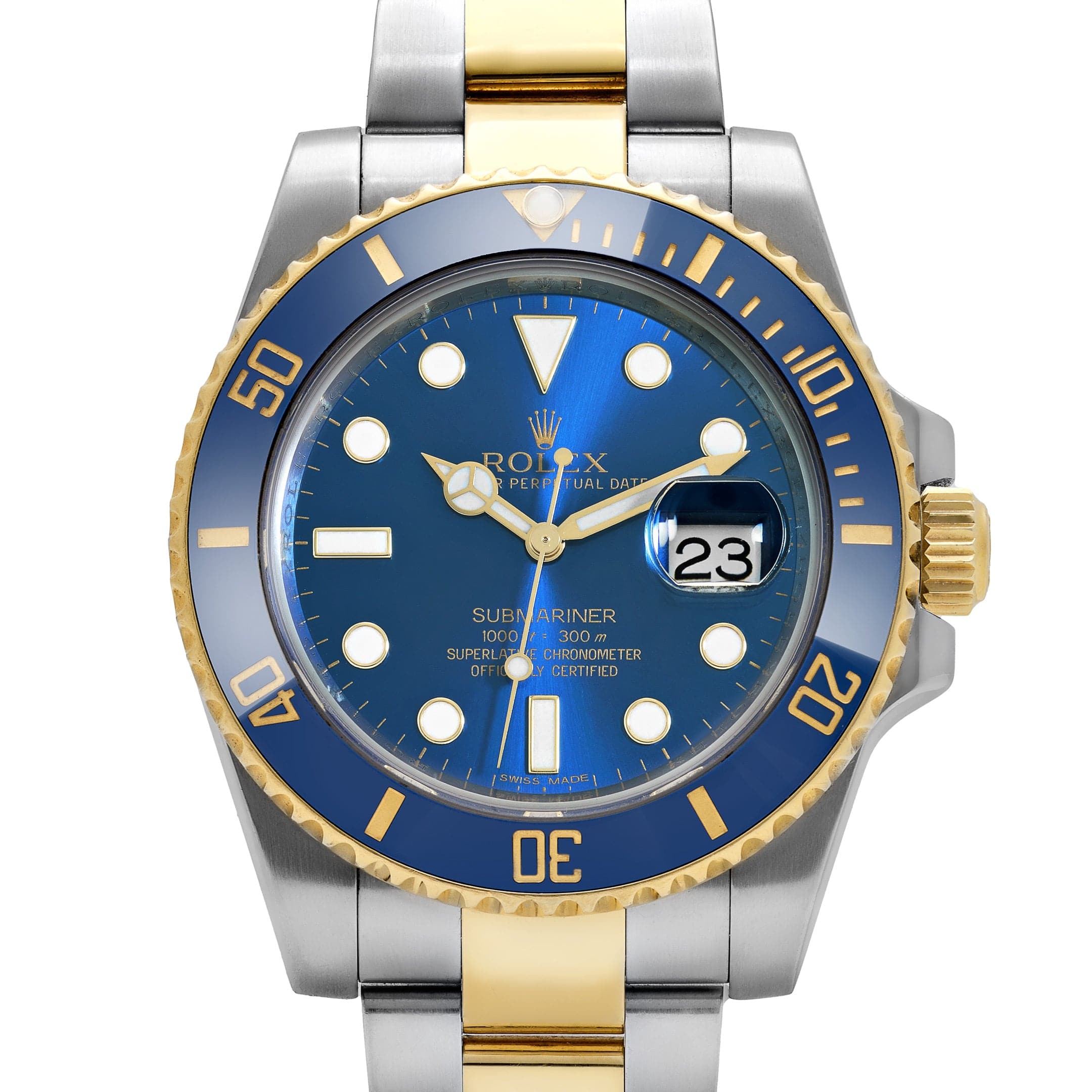 Rolex Submariner Date 116613LB Stainless Steel Yellow Gold Blue Dial (2015)
