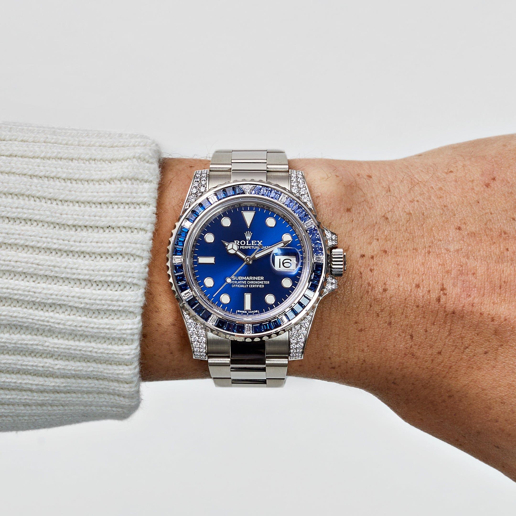 Rolex Submariner White Gold Oyster Sapphire and Diamond Bezel Blue Dial 116659SABR (2019)