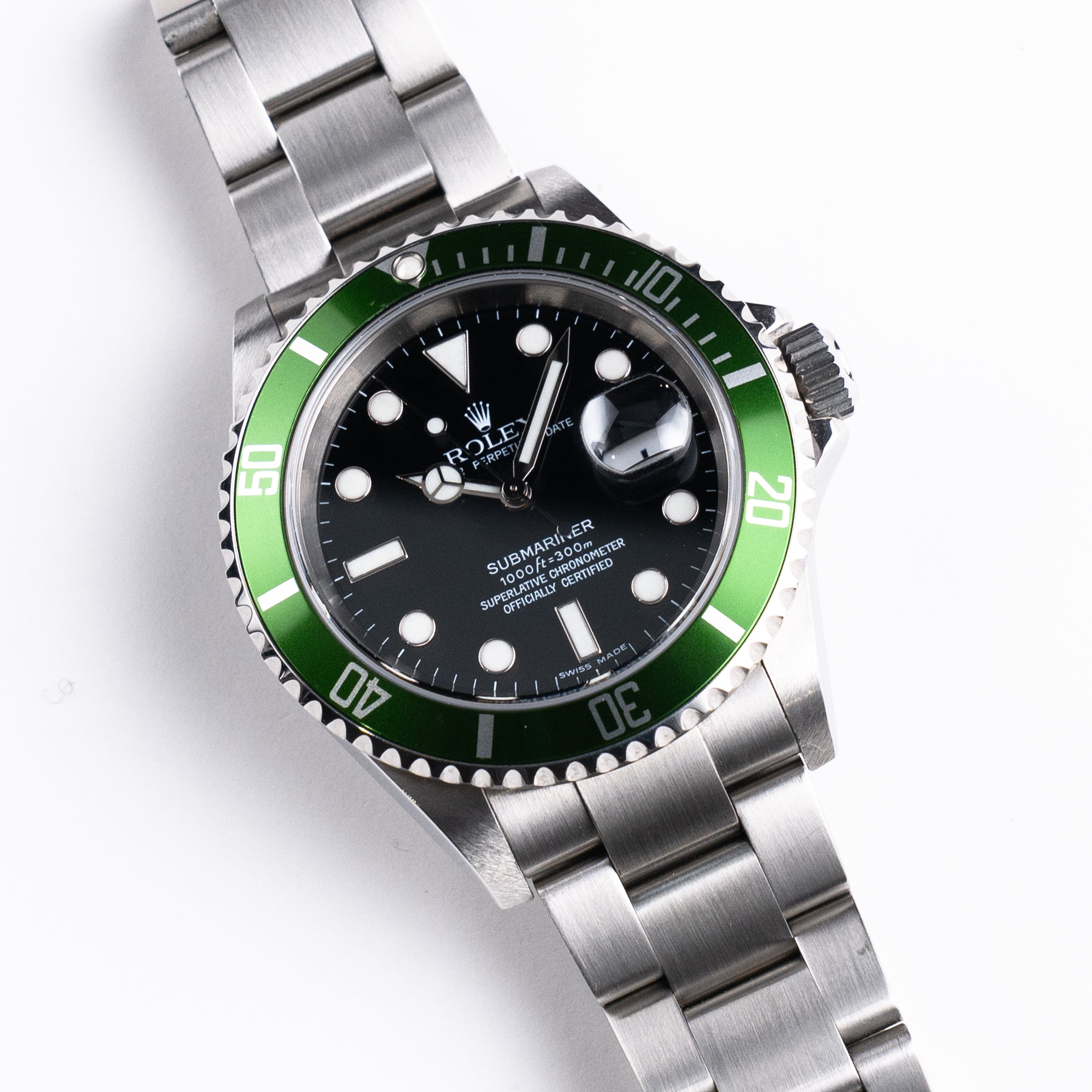 Rolex Submariner Date 16610LV 'Kermit' Stainless Steel Black Dial (2005)