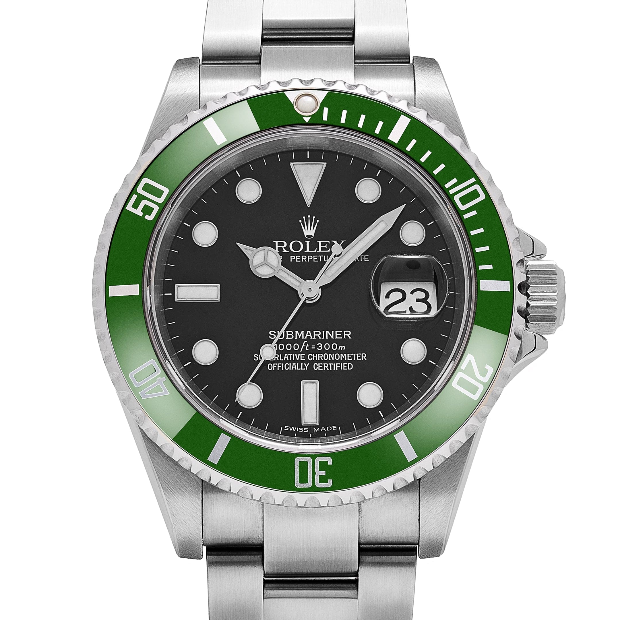 Rolex Submariner Date 16610LV 'Kermit' Stainless Steel Black Dial (2005)