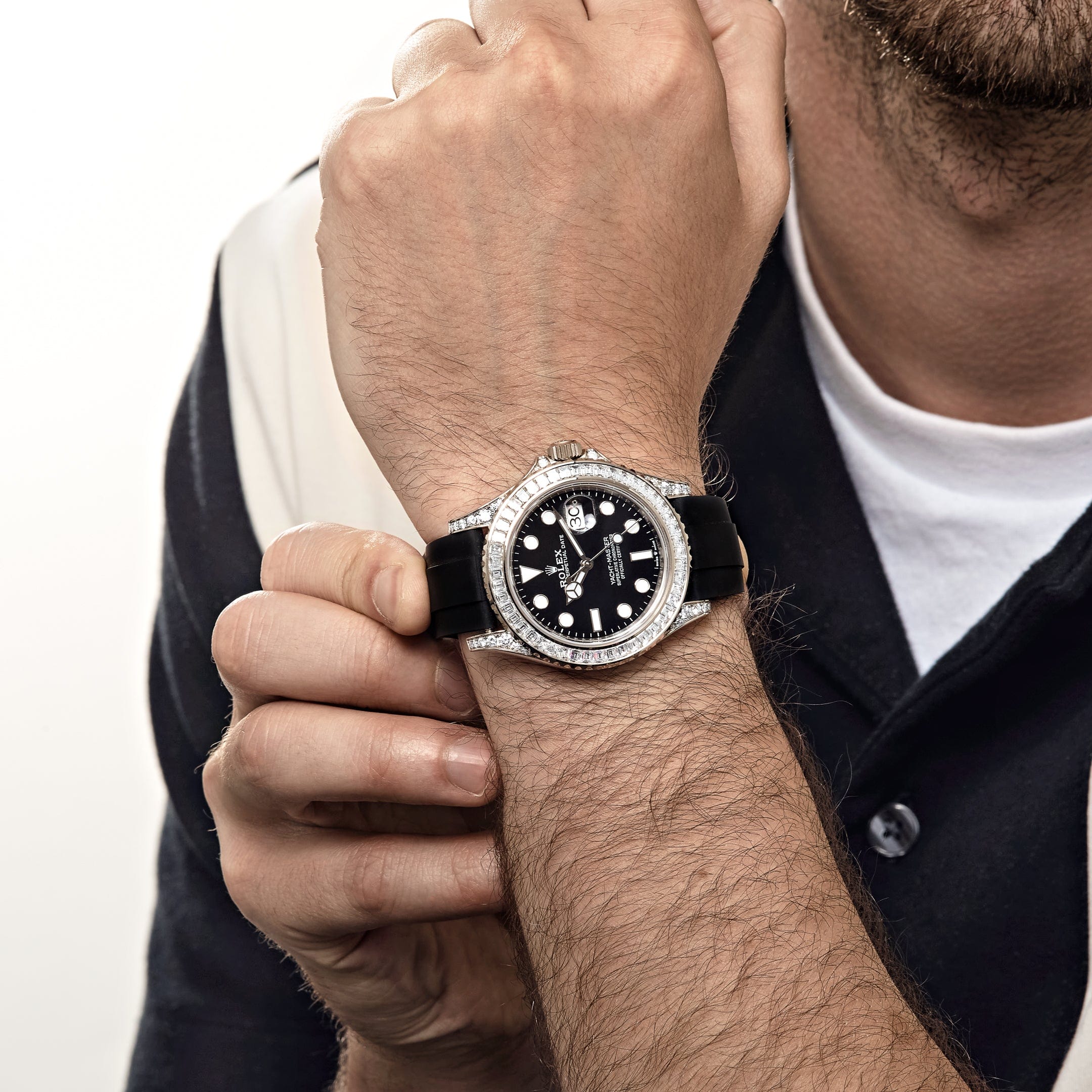 Rolex Yacht-Master 226679TBR White Gold Black Dial Diamond Bezel (2023)