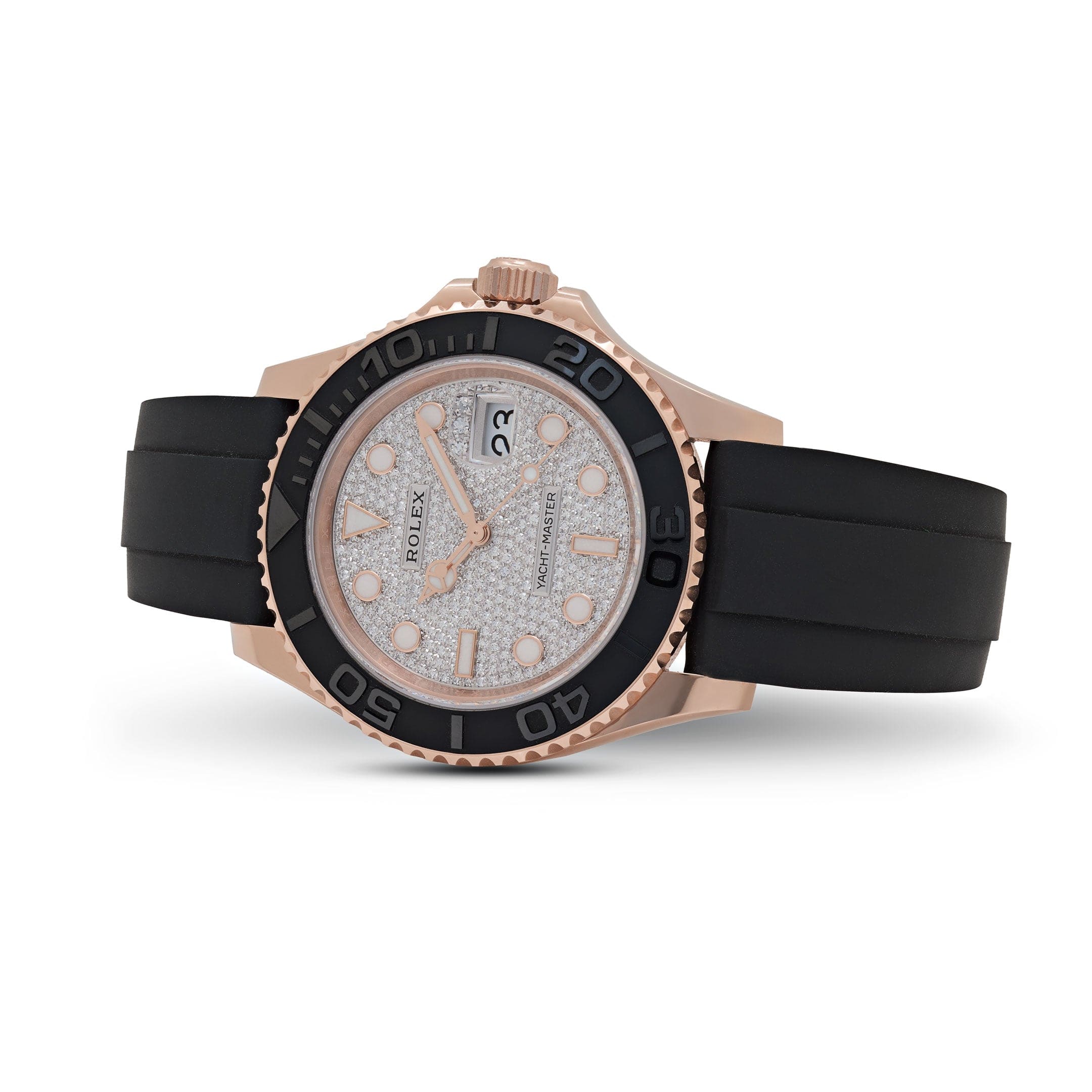Rolex Yacht-Master 40 126655 Rose Gold Pave Diamond Dial (2023)