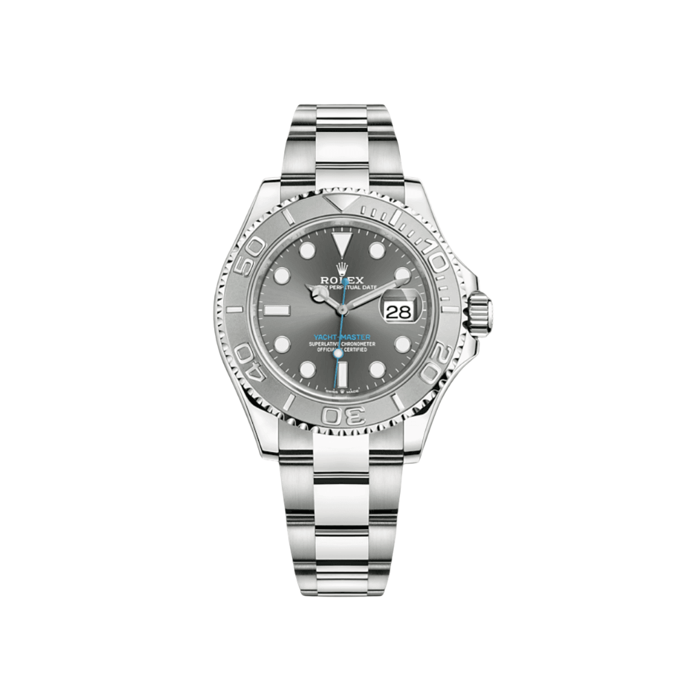 Rolex Yacht-Master Stainless Steel Platinum Rhodium Dial 116622 wrist aficionado
