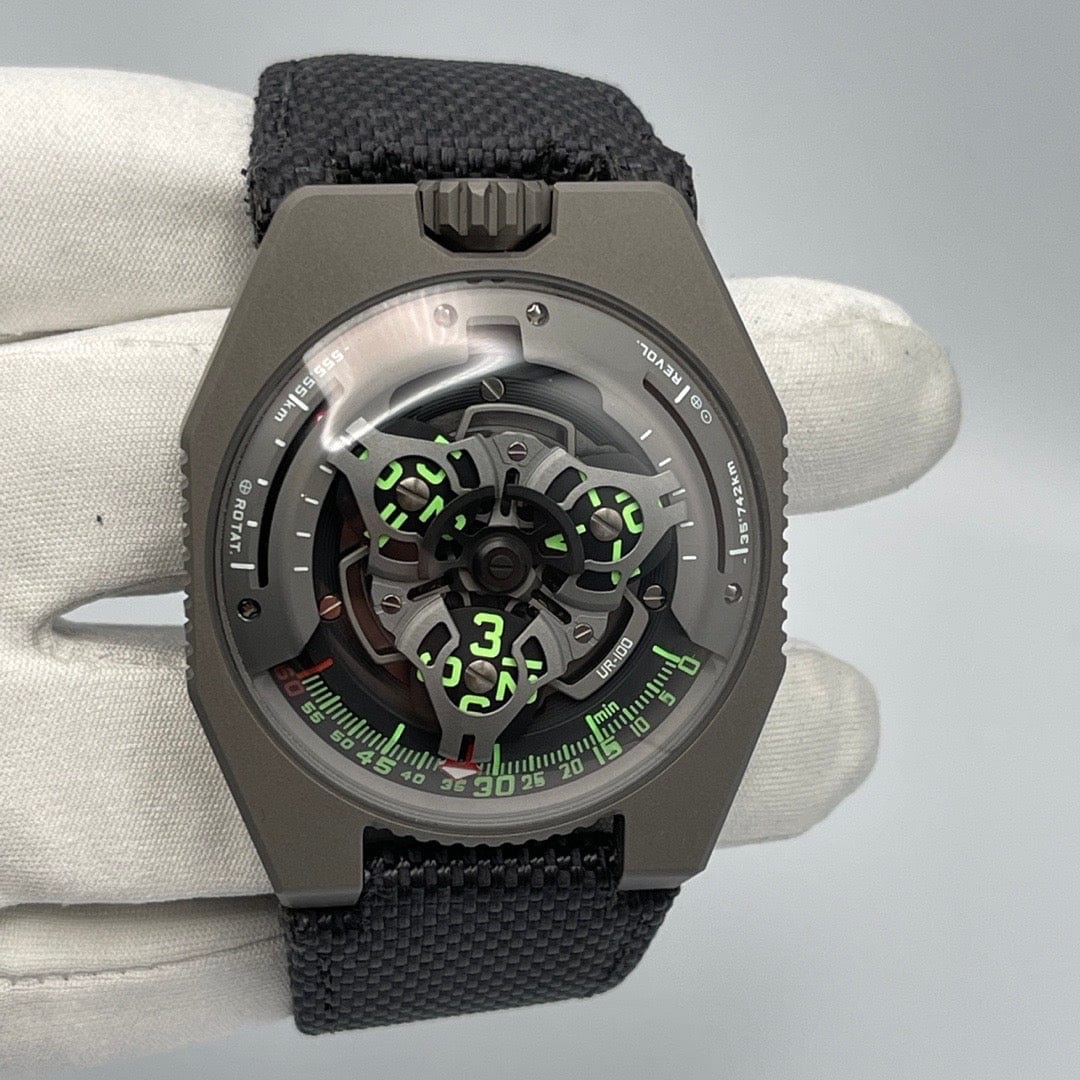 Luxury Watch Urwerk 100 SpaceTime GunMetal UR 100 GM Wrist Aficionado