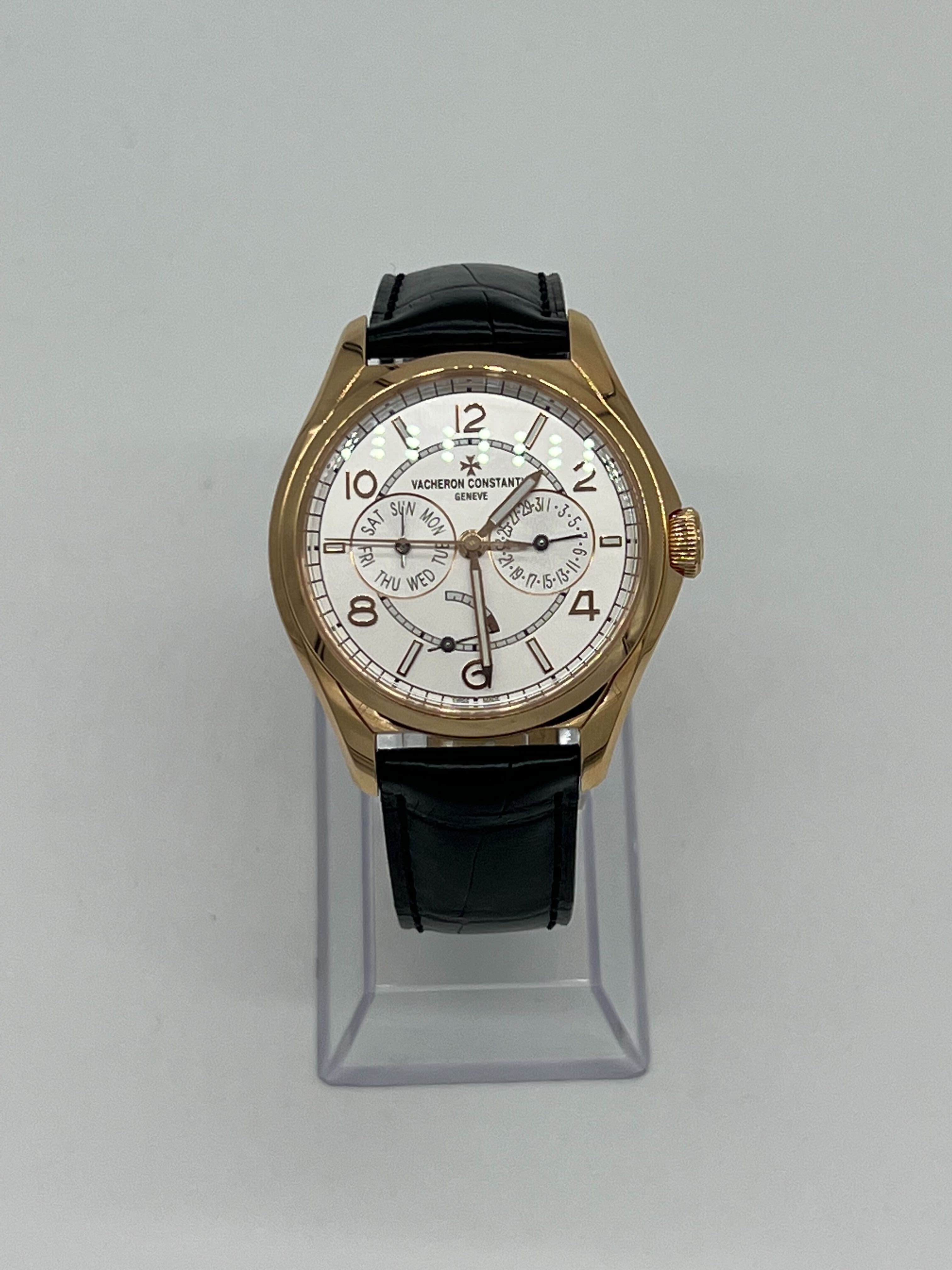 Vacheron Constantin Fifty-Six Day Date Rose Gold Silver Dial 4400E/000R-B436 Wrist Aficionado