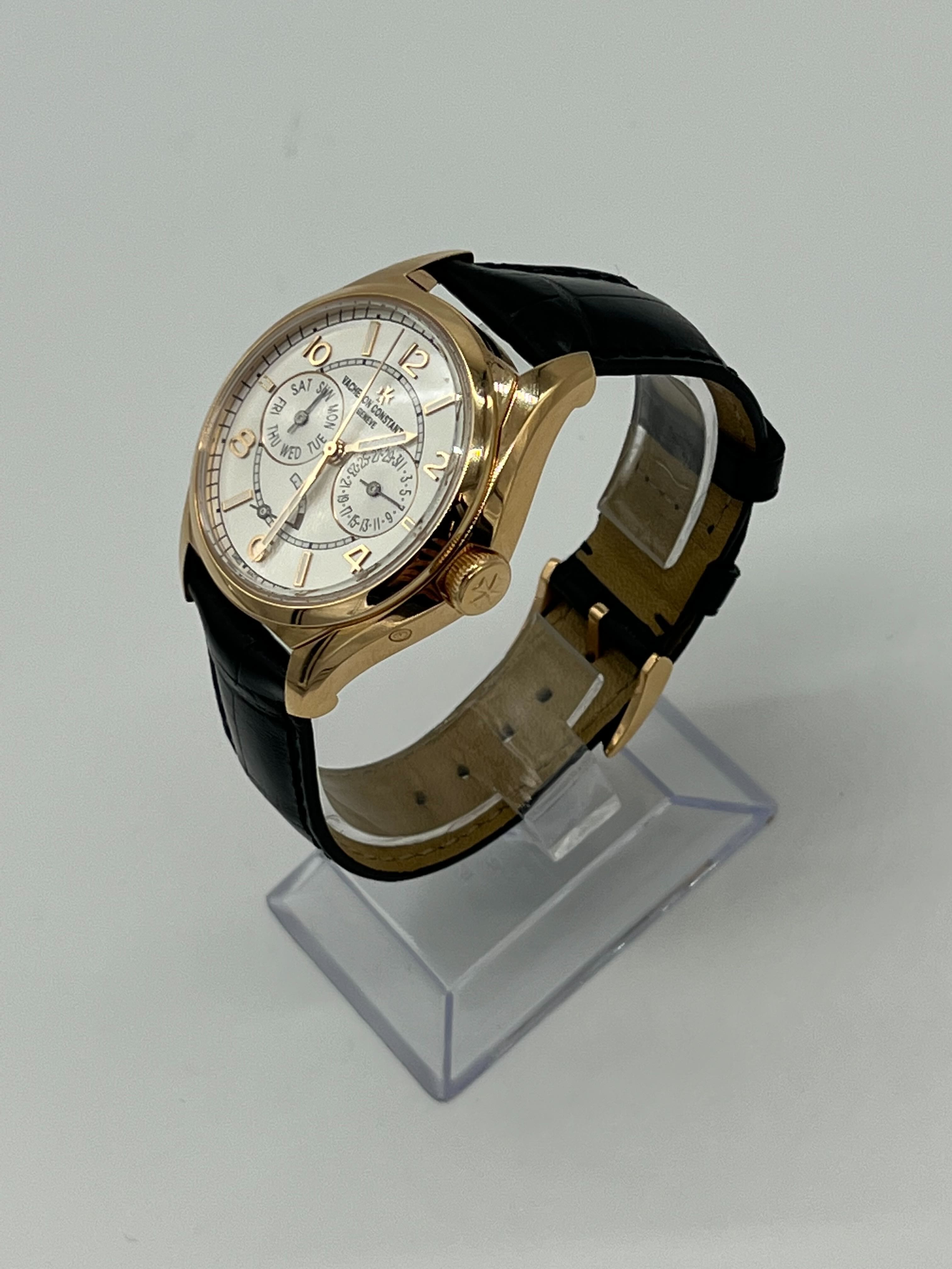 Vacheron Constantin Fifty-Six Day Date Rose Gold Silver Dial 4400E/000R-B436 Wrist Aficionado