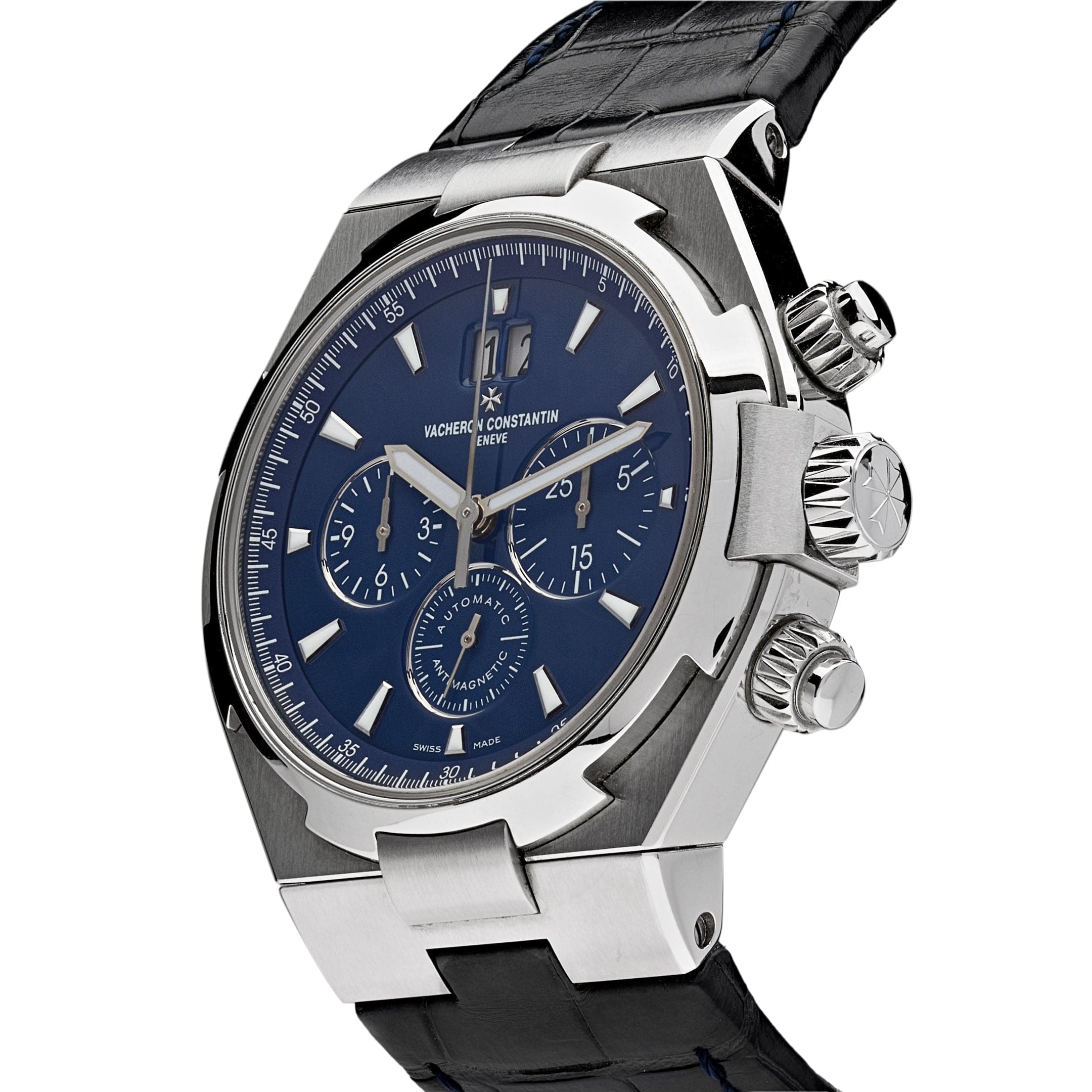 Vacheron Constantin Overseas Chronograph Stainless Steel Blue Dial 49150/000A-9745 Wrist Aficionado