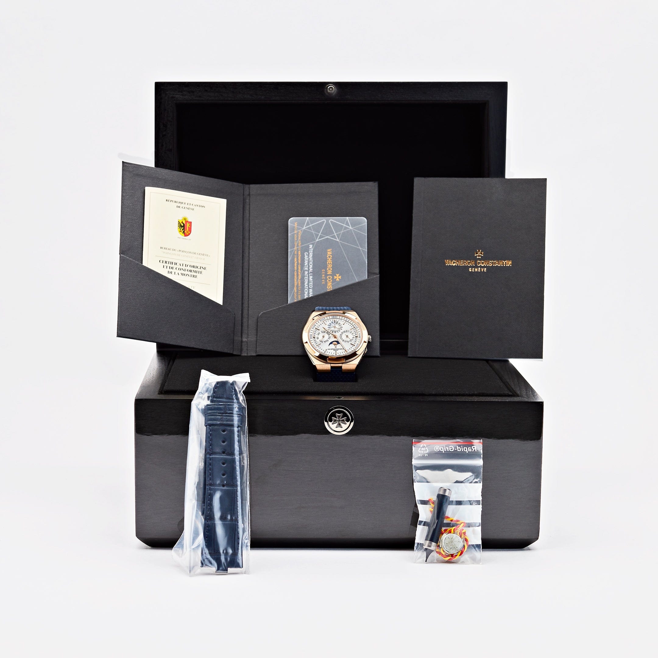 Vacheron Constantin Overseas Ewiger Kalender Extra-flach Rose Gold Silver Dial 4300V/000R-B064 Wrist Aficionado