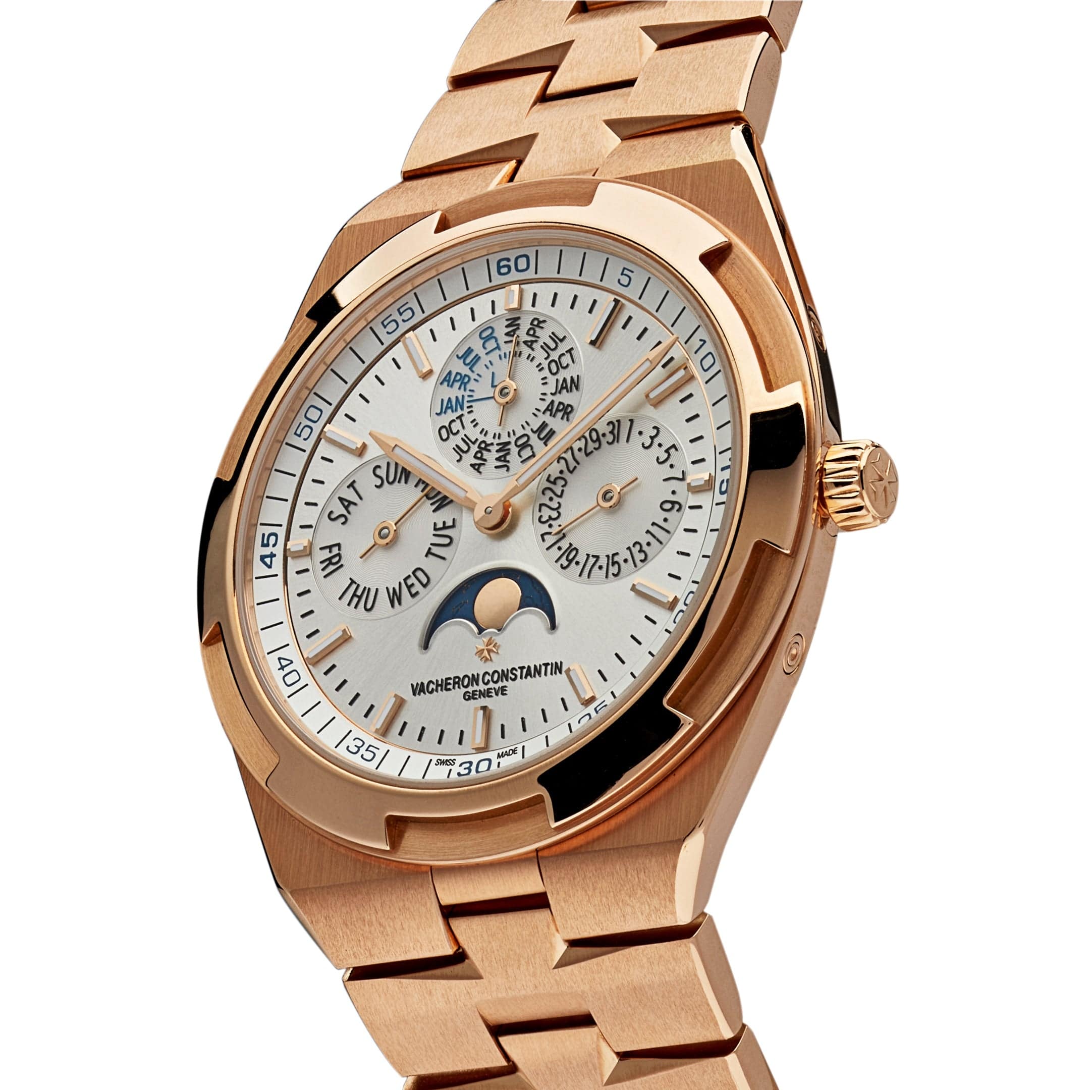 Vacheron Constantin Overseas Perpetual Calendar Ultra-thin Silver Dial Rose Gold 4300V/120R-B064 Wrist Aficionado